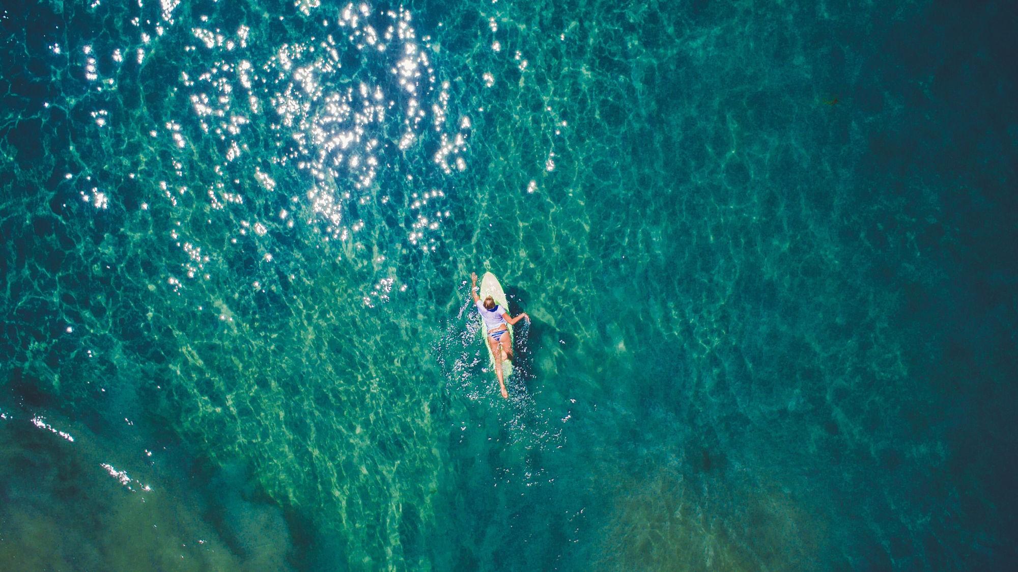 2000x1123 #sea, #women, #surfing, #nature, wallpaper. Mocah HD Wallpaper