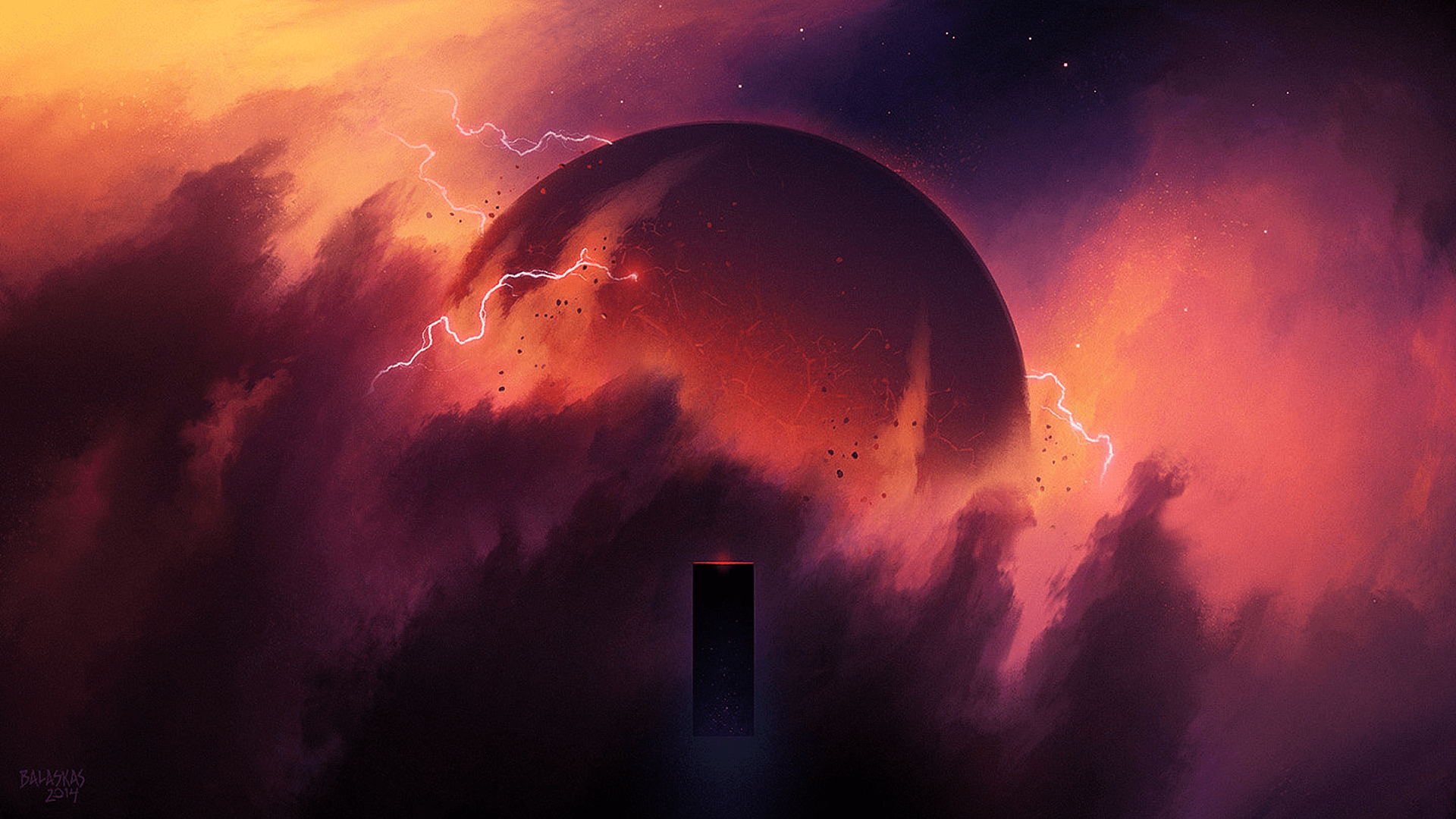 1920x1080 A Space Odyssey, #space, #digital art, #science fiction, #planet, wallpaper. Mocah HD Wallpaper