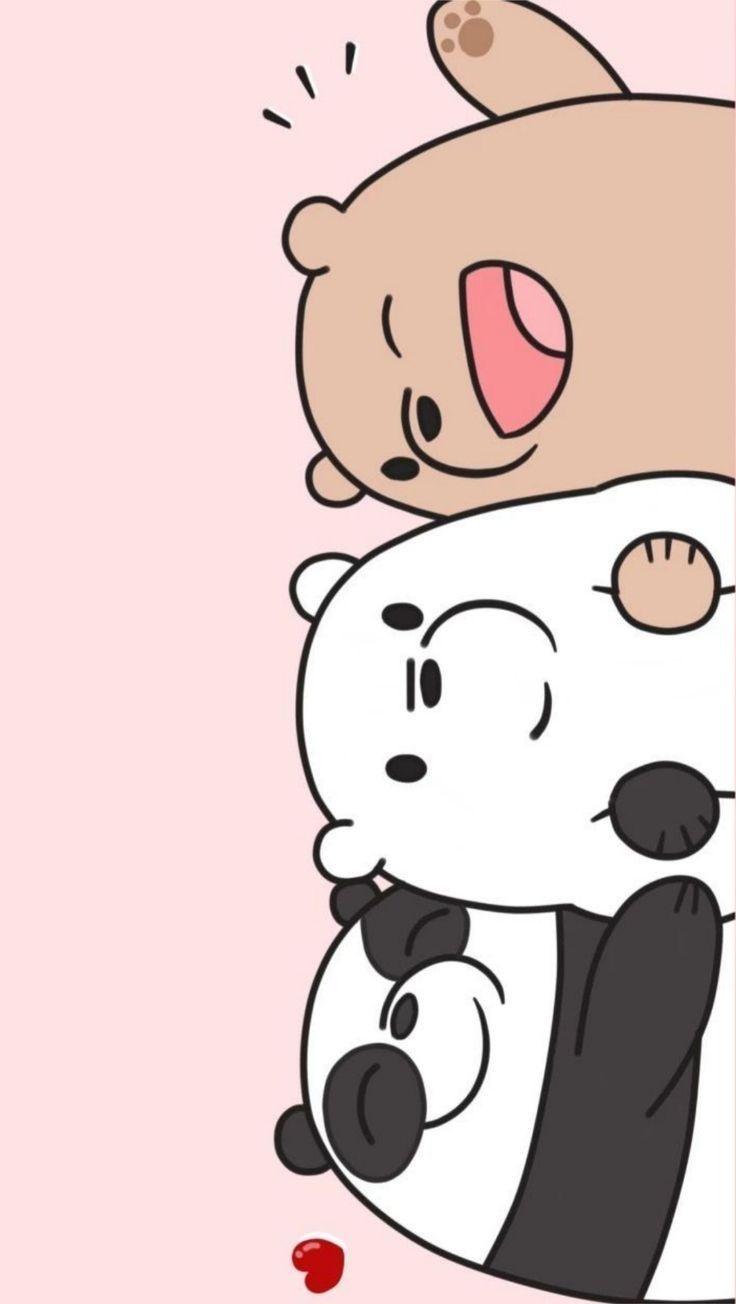 736x1304 Kawaii We Bare Bears Wallpaper