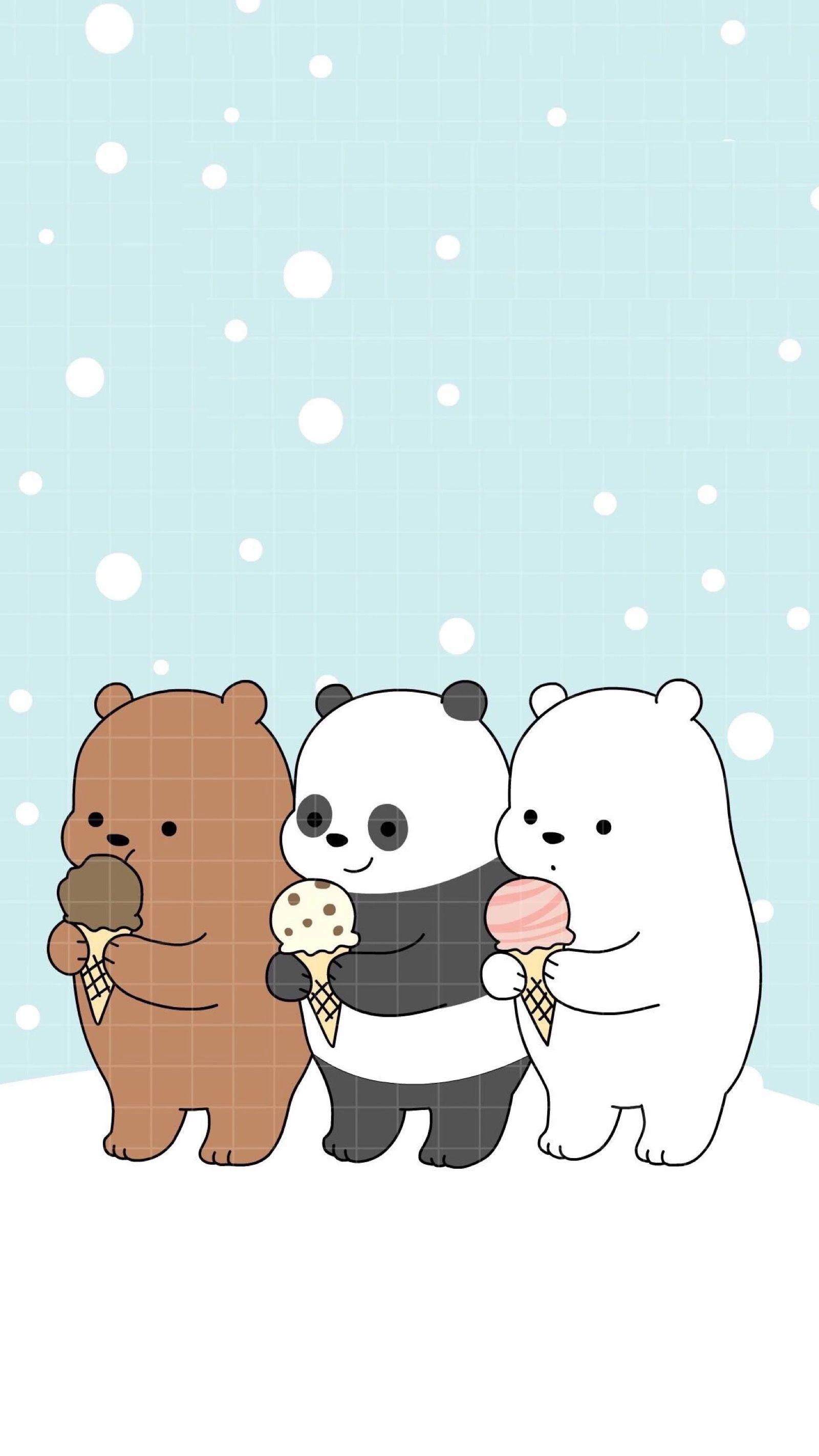 1600x2844 Cute Baby We Bare Bears Wallpaper
