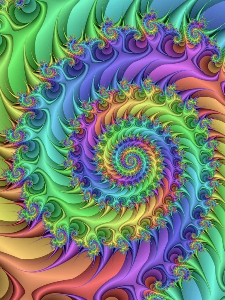 768x1024 Trippy iPad wallpaper