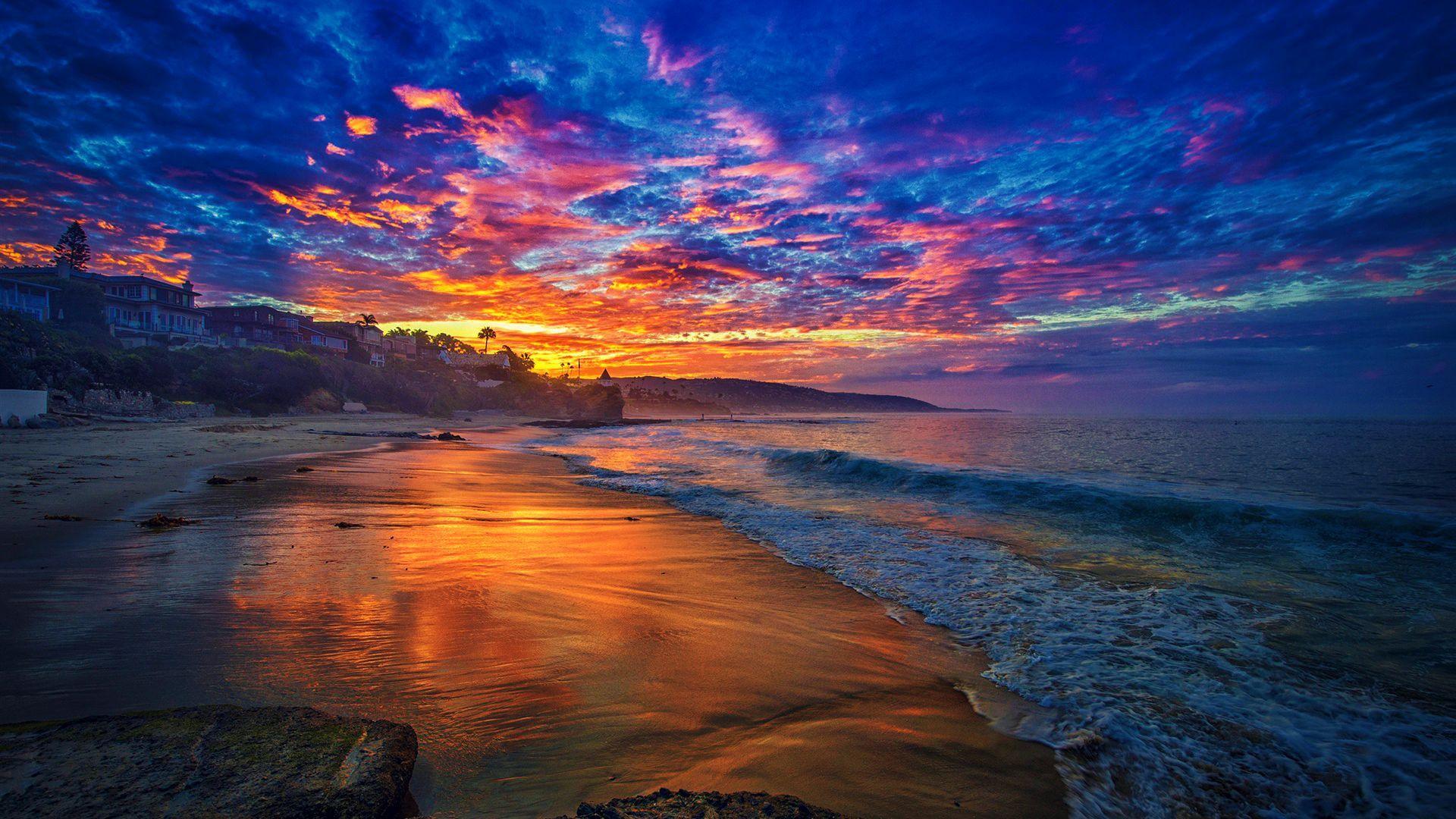 1920x1080 Wallpaper sunrise beach