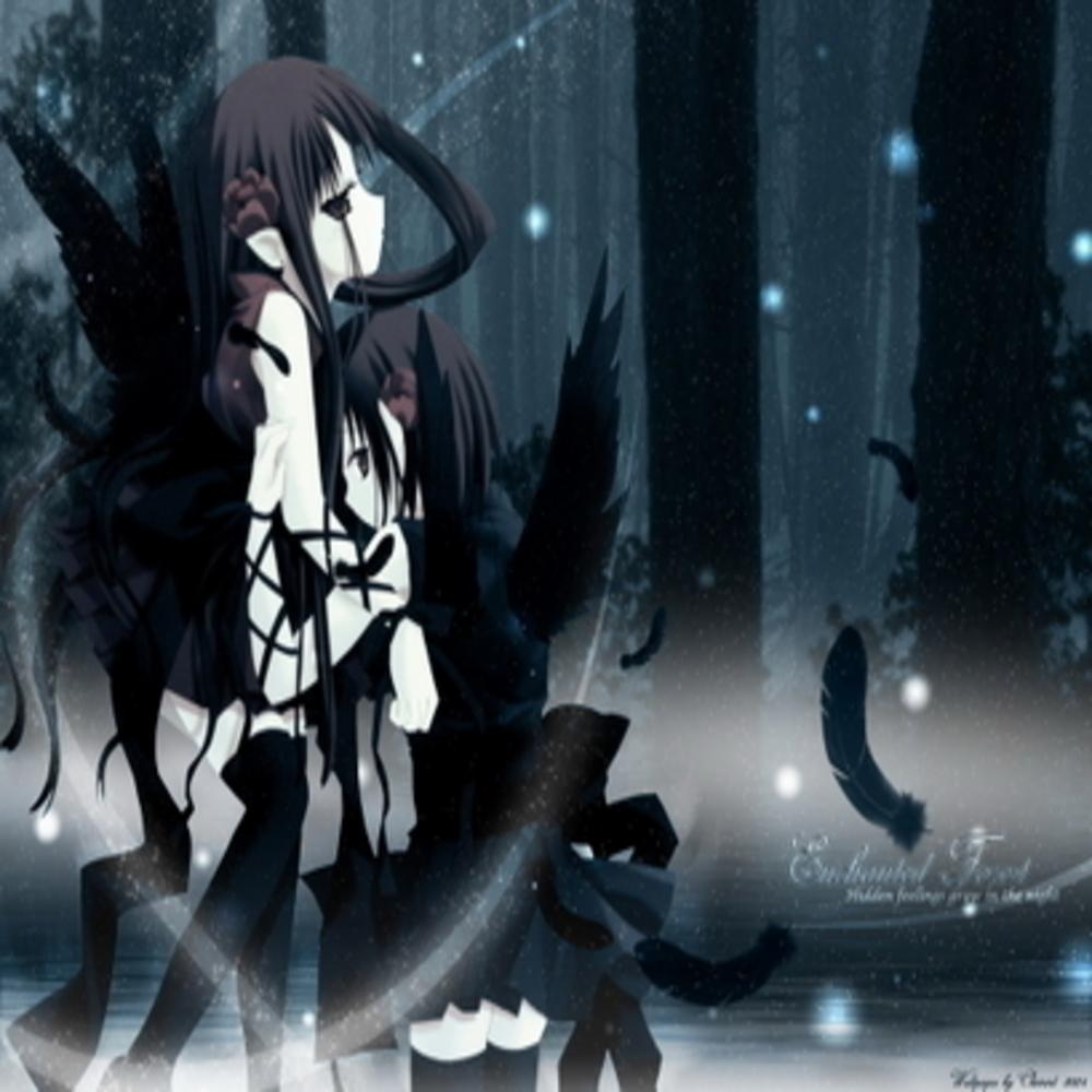 1000x1000 10++ Dark Mysterious Anime Girl Wallpaper