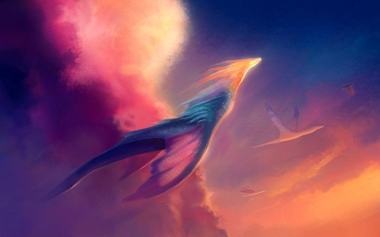 1280x800 Purple Dragon Wallpaper