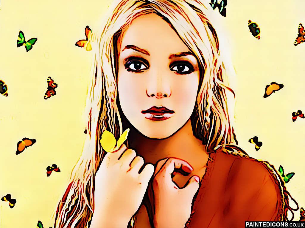 1024x768 Britney Spears Pop Art desktop PC and Mac wallpaper