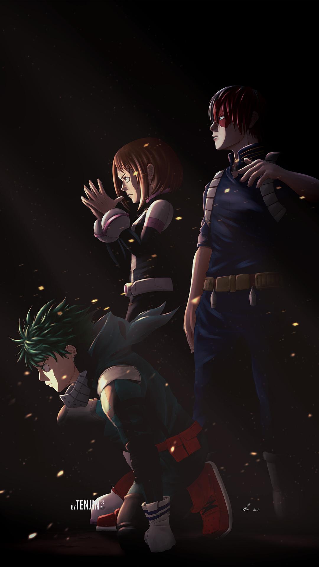 1080x1920 Uraraka Deku Shouto Todoroki My Hero Academia iPhone 6s, 6 Plus, Pixel xl , One Plus 3t, 5 HD 4k Wallpaper, Image, Background, Photo and Picture