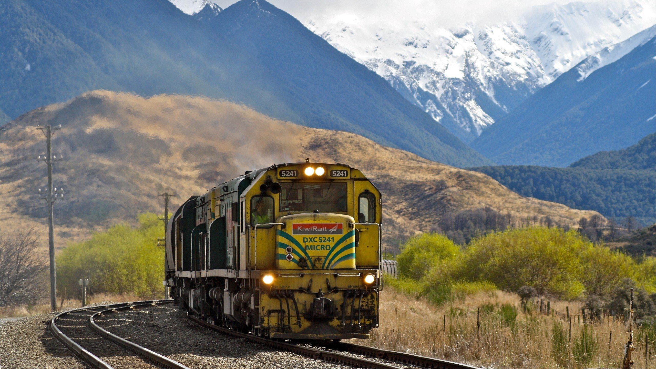 2560x1440 px Freight Train New Zealand Railway Train High Quality Wallpaper, High Definition Wallpaper