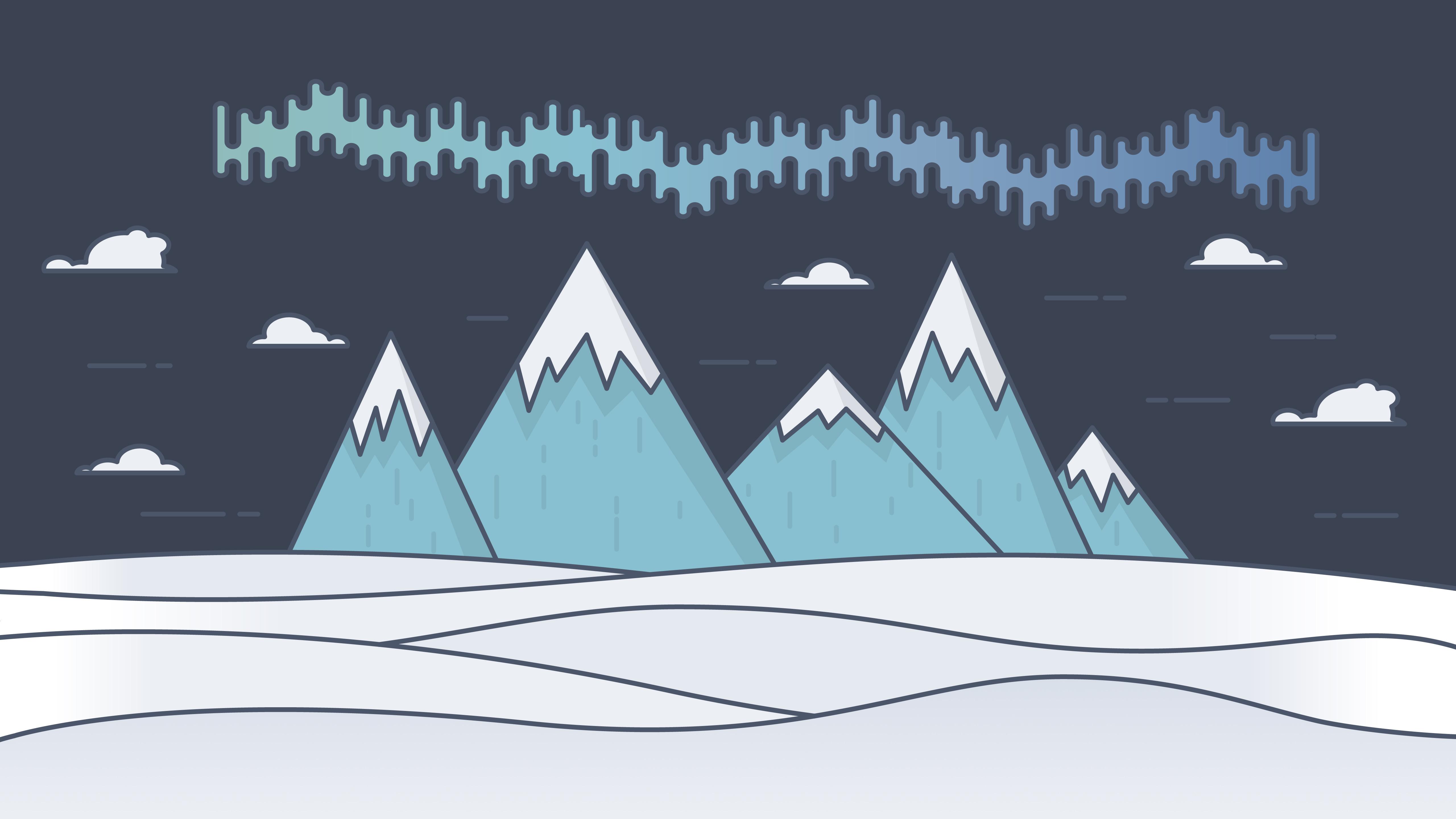 5120x2880 Nord Mountains Night 5k, HD Artist, 4k Wallpaper, Image, Background, Photo and Picture
