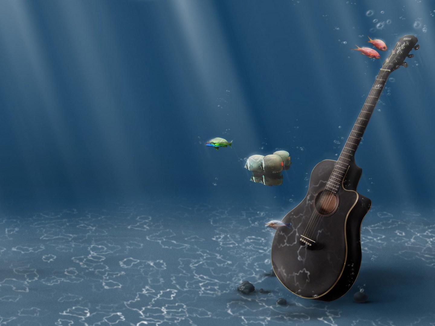 1440x1080 Cool Guitar Wallpaper