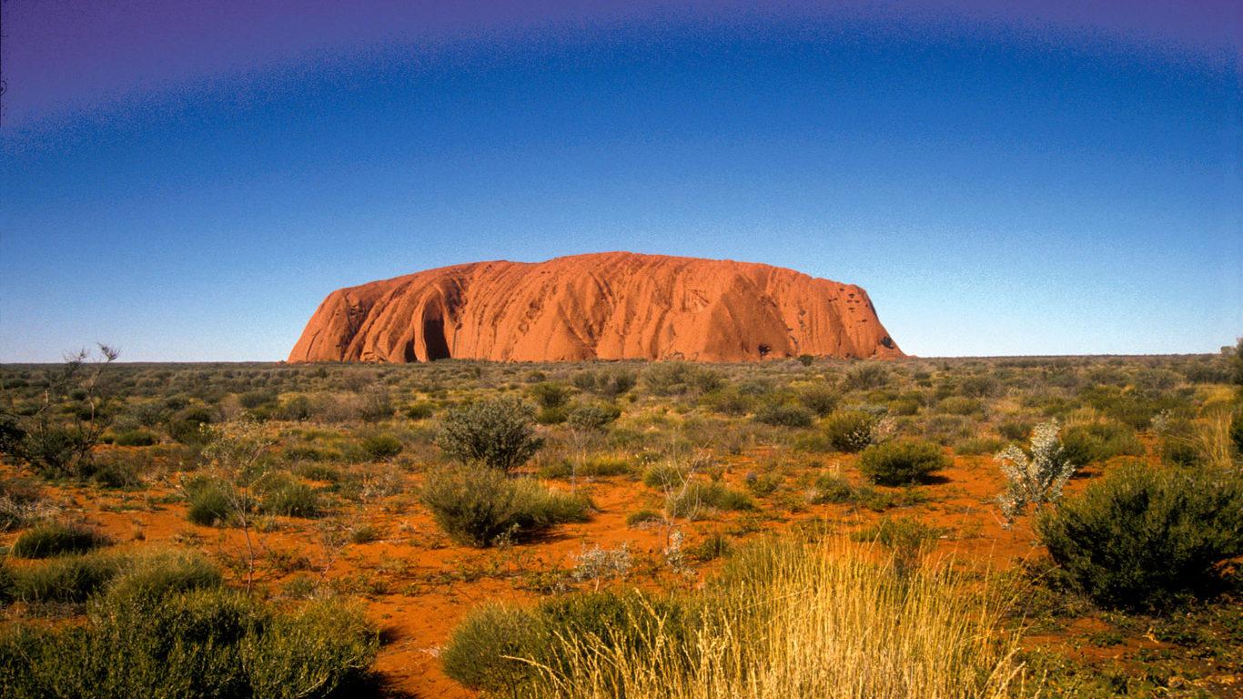 1366x768 Uluru Ayers Rock Desert In The Northern Territory Of Australia HD Desktop Wallpaper For Your Computer 1920x1200 :