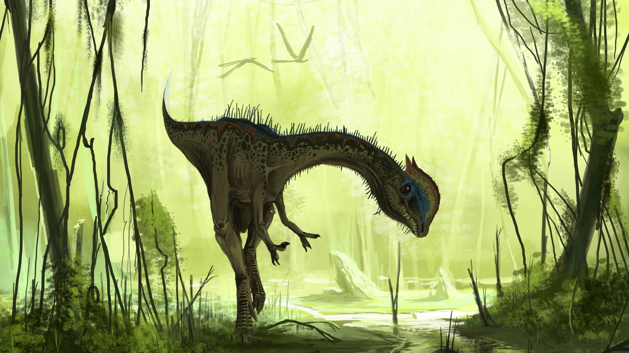 2648x1489 Dilophosaurus HD wallpaper, Background