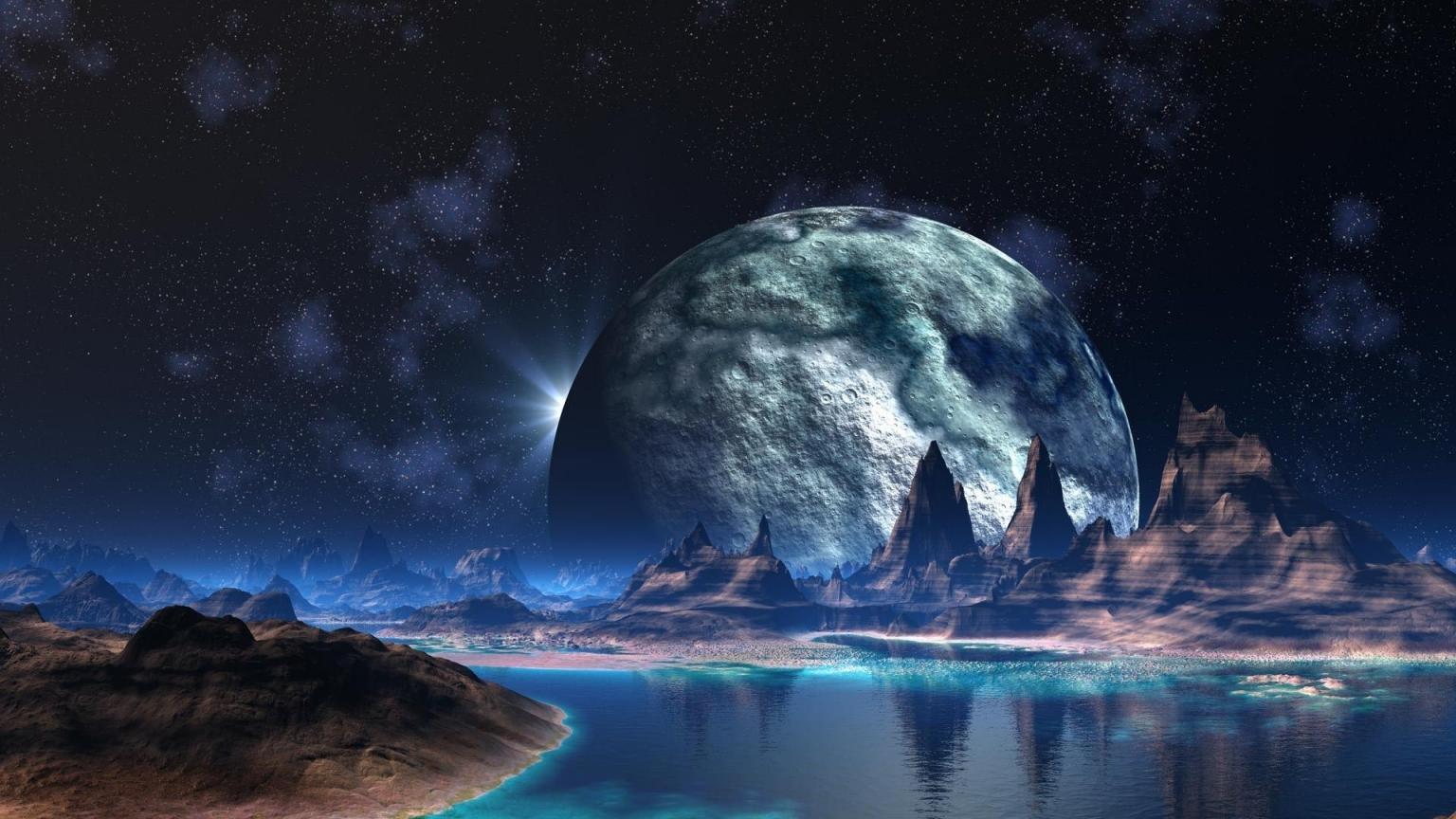 1536x864 Alien World HD Wallpaper