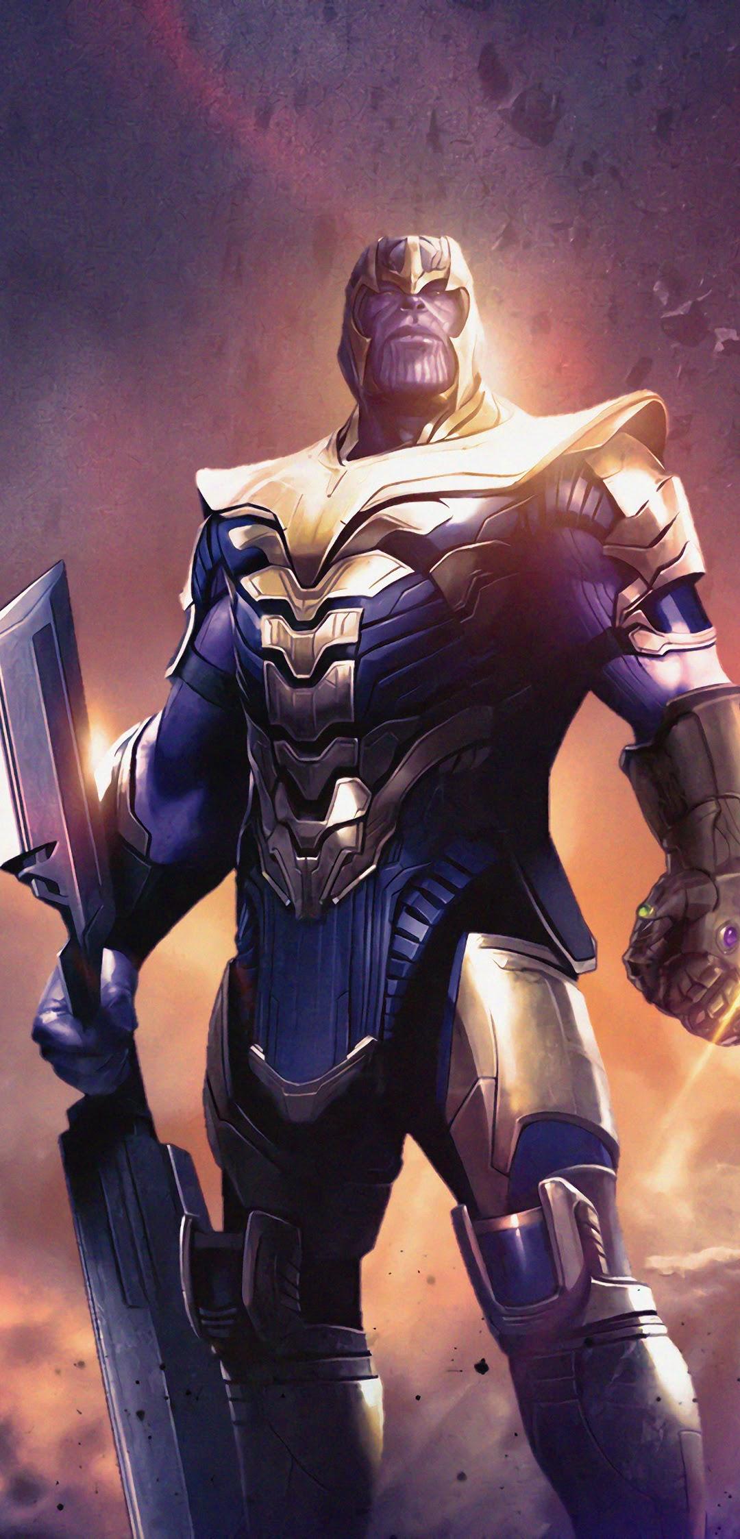 1080x2246 Avengers: Endgame Thanos Weapon 4K Wallpaper