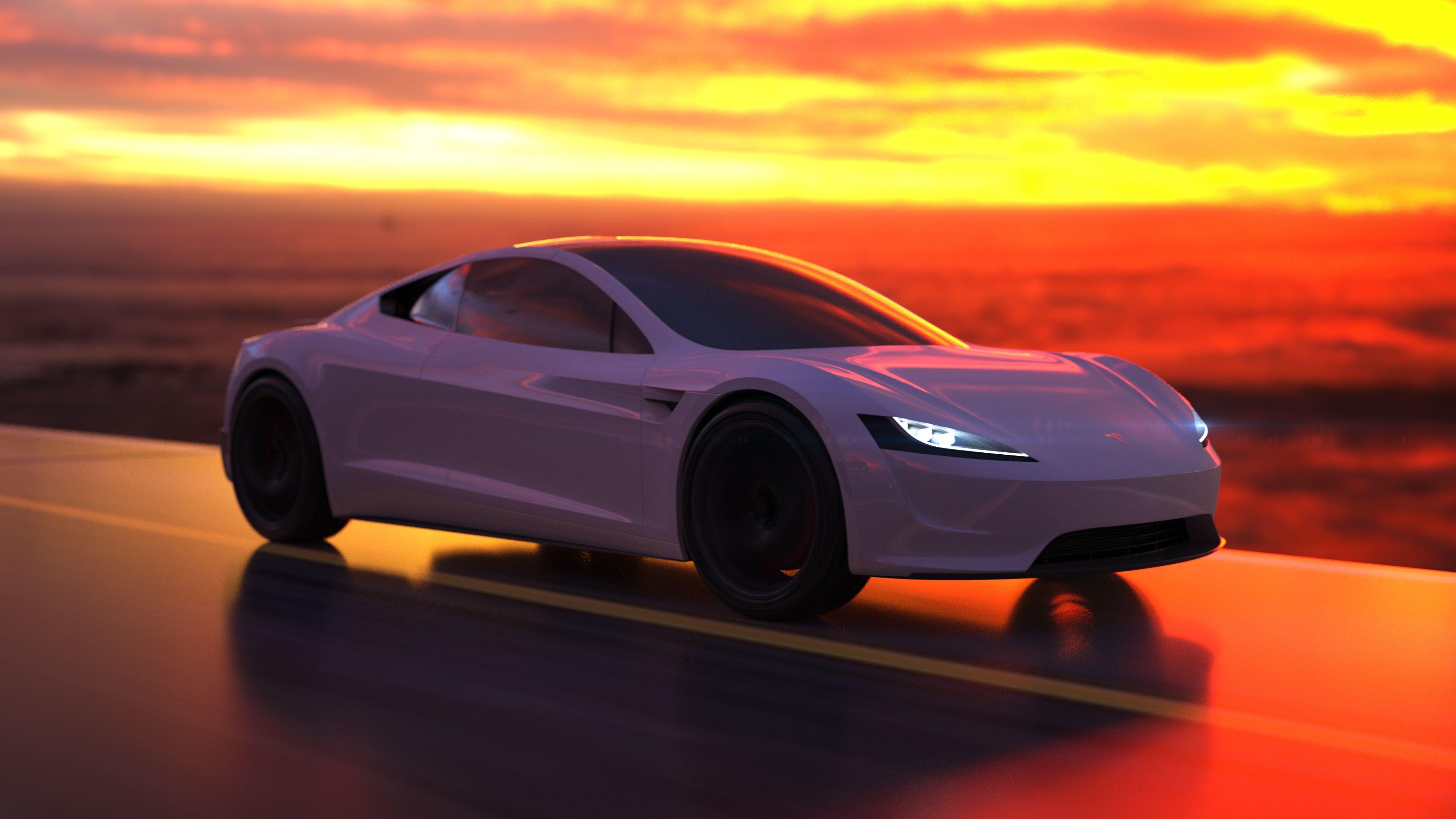 Tesla Roadster 4k Wallpapers Top Free Tesla Roadster 4k Backgrounds Wallpaperaccess
