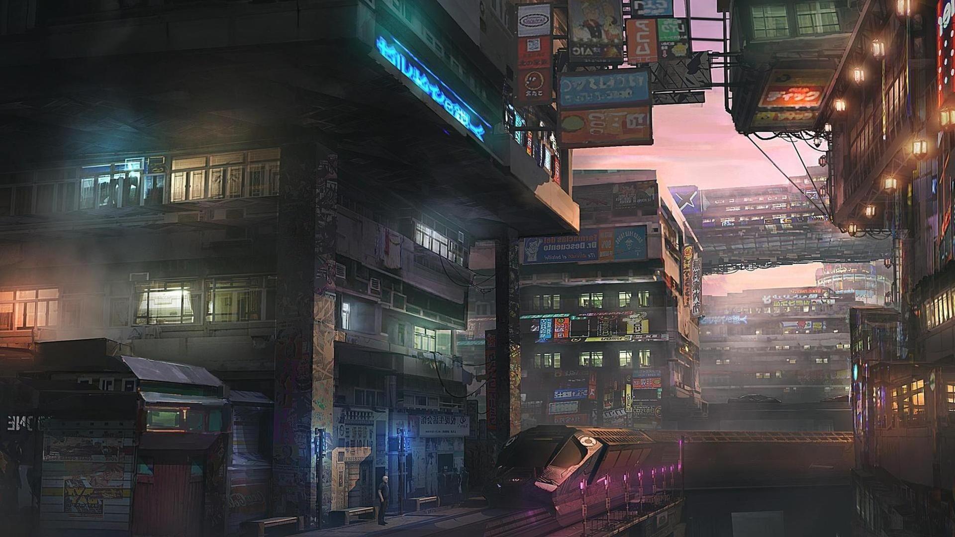 1920x1080 Pixel Art Cyberpunk Wallpaper