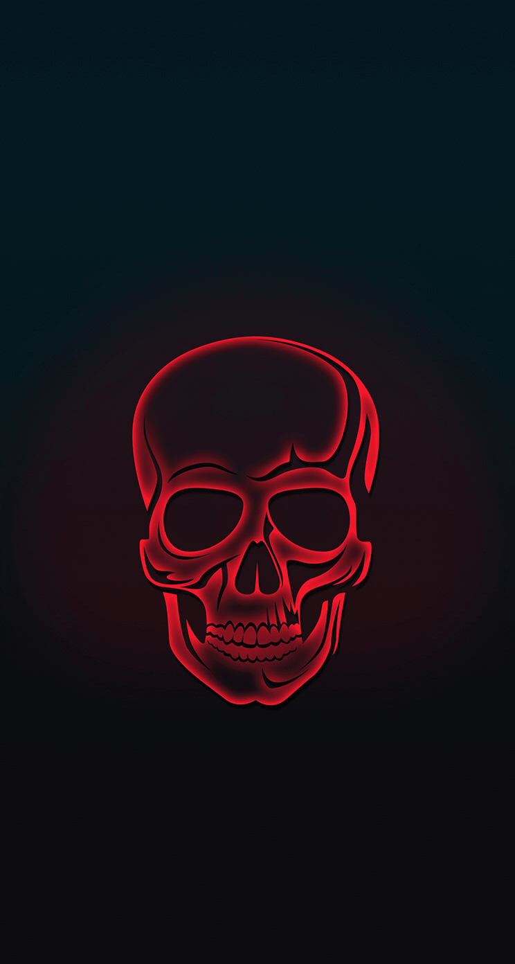 744x1392 Skull Wallpaper