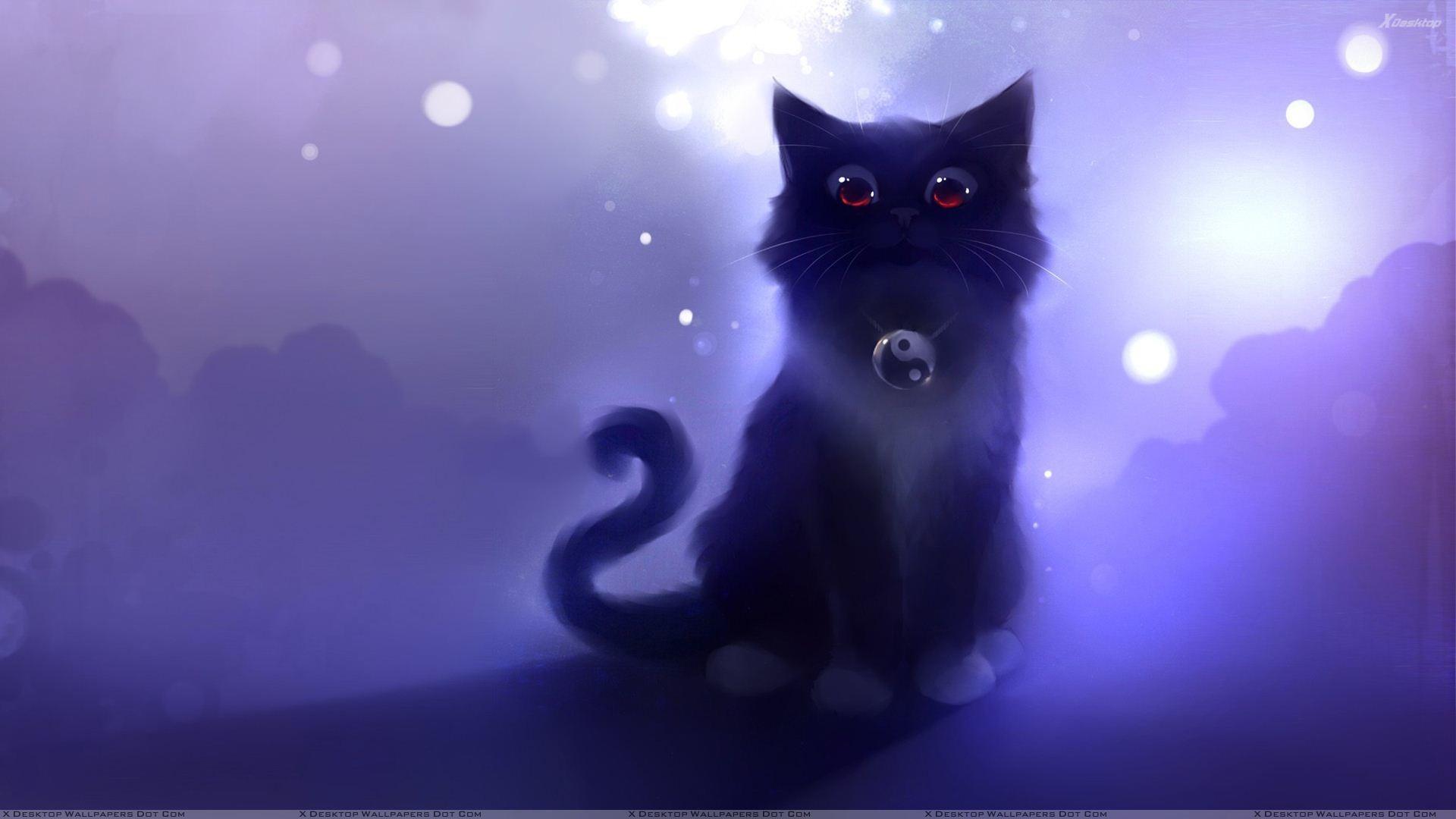 1920x1080 Cute Anime Cat