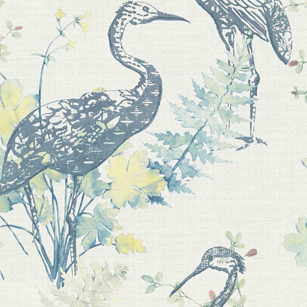 1000x1000 36092 1 E Majestic Cranes Blue Galerie Wallpaper Online