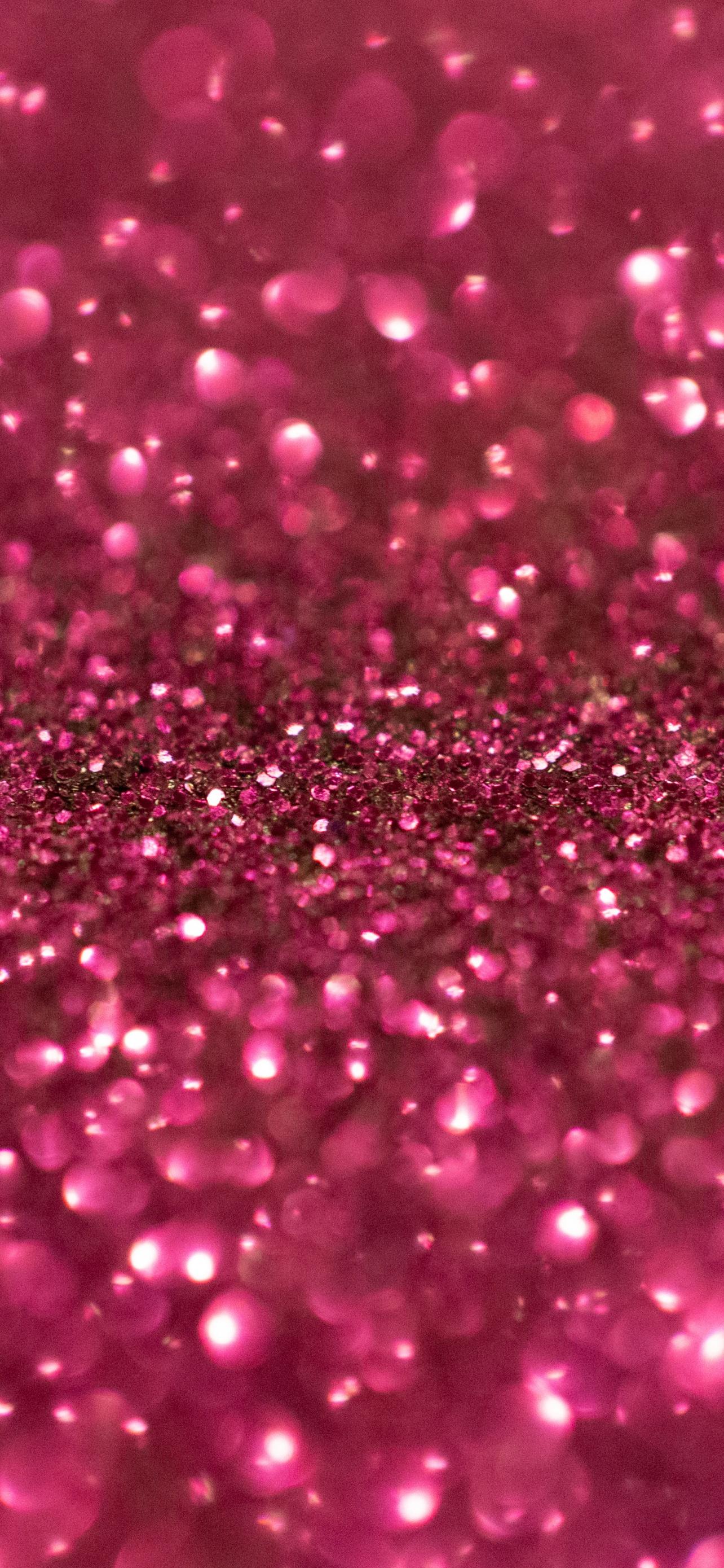 1284x2778 Pink Glitter Wallpaper 4K, Shimmering, Pink background, Shiny, Sparkles, Abstract
