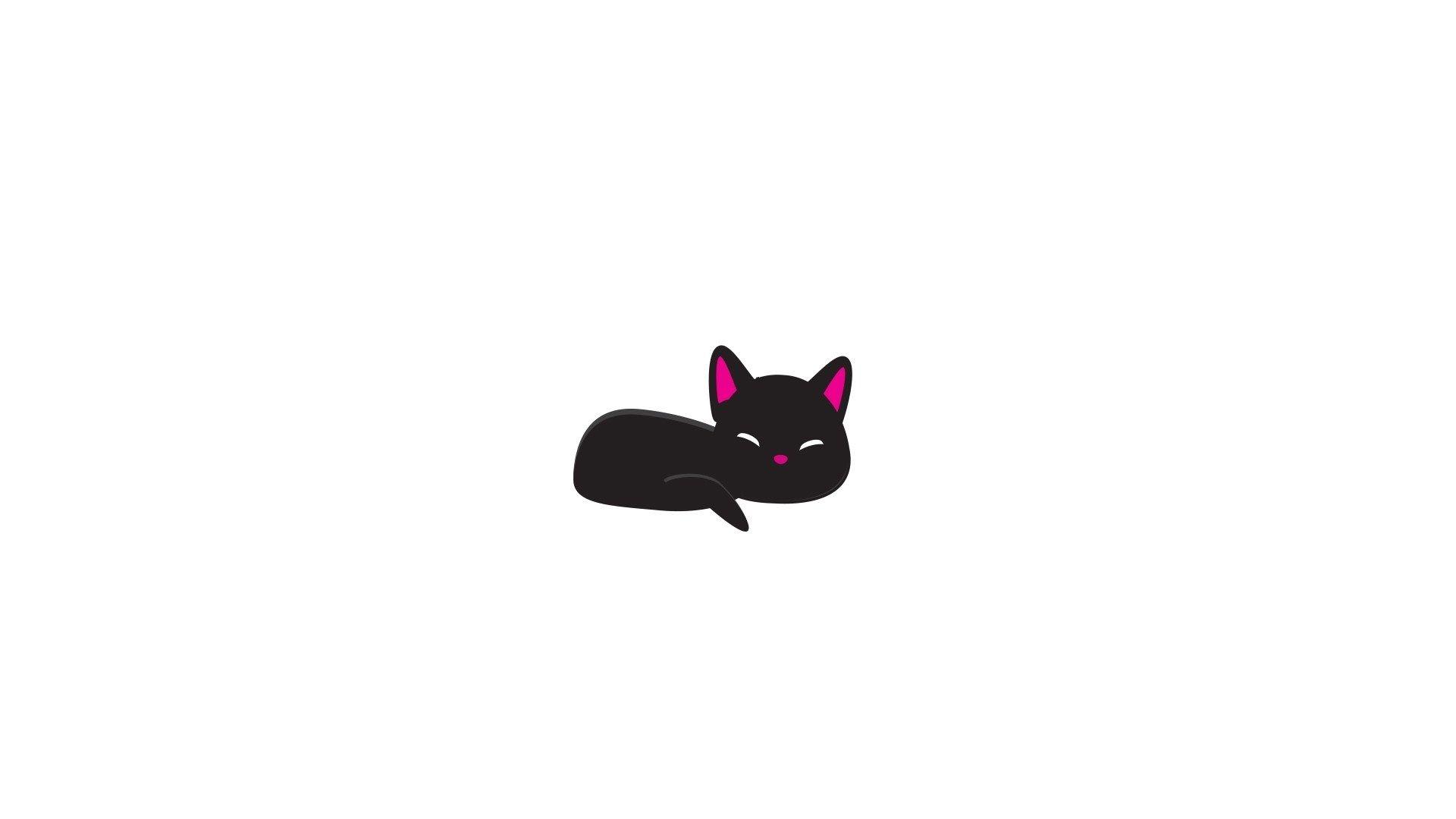 1920x1080 Pink Cat Wallpaper