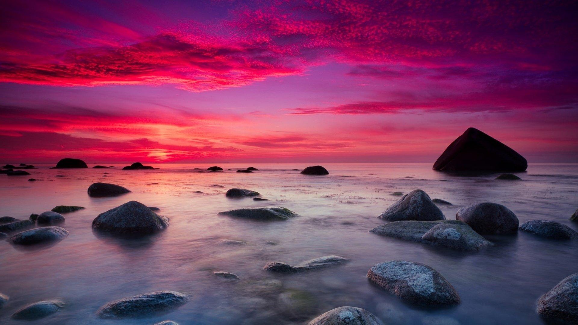 1920x1080 Red Sunset HD Wallpaper
