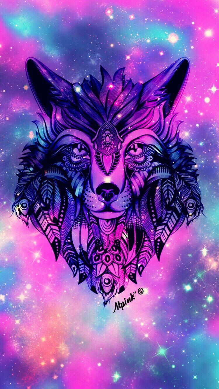 750x1334 Pink Wolf Wallpaper