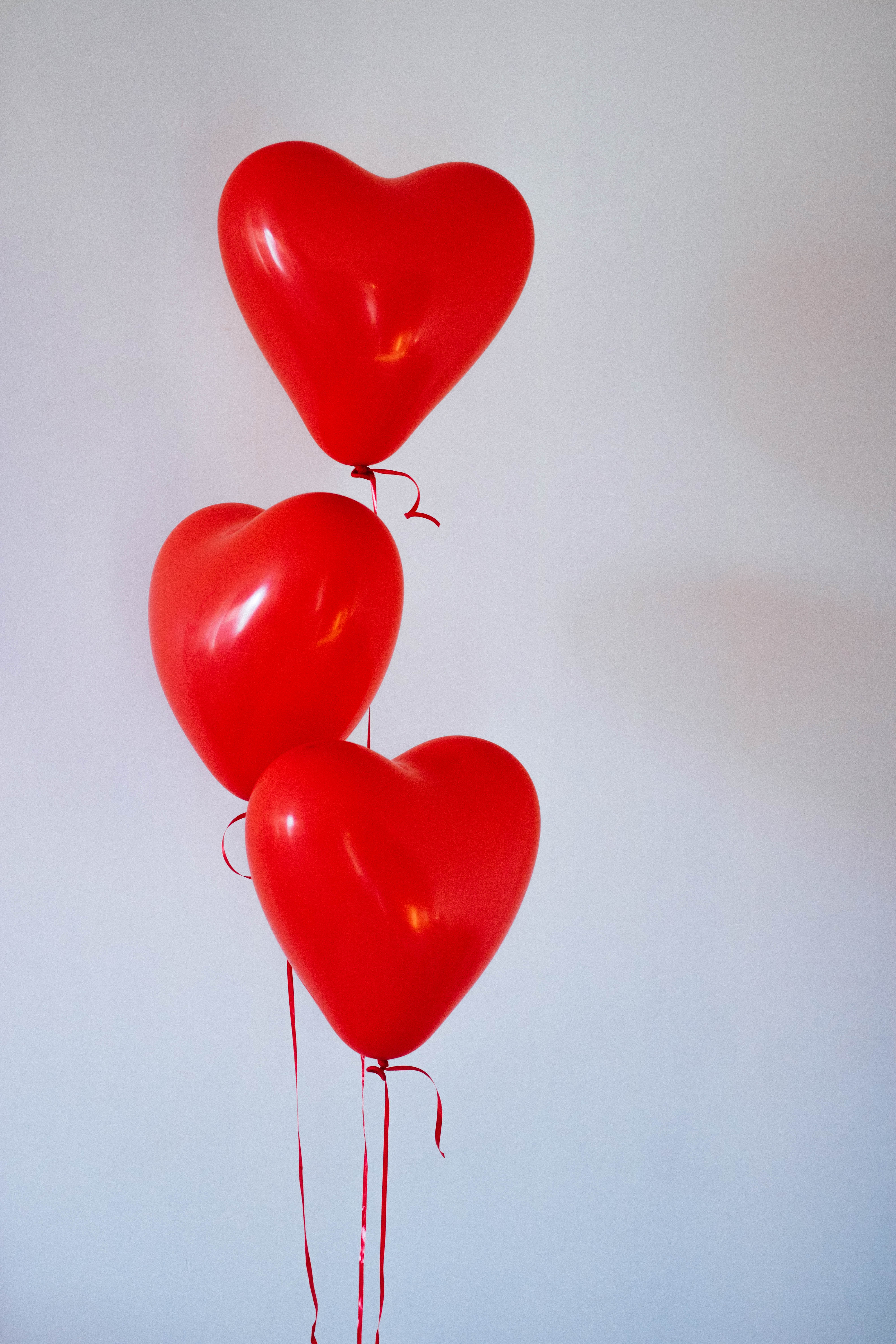 4000x6000 Three Red Heart Balloons · Free