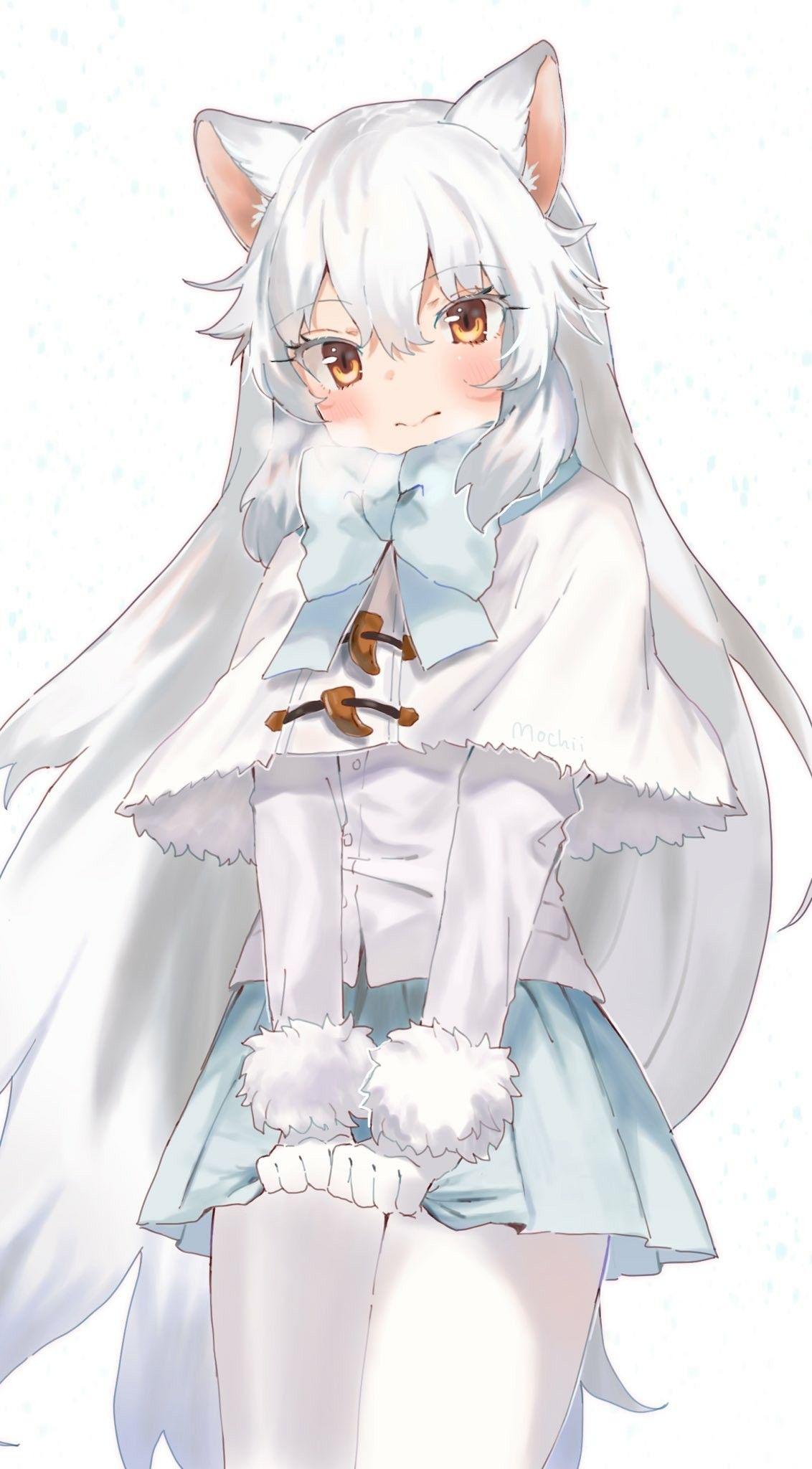 prompthunt A big white fox in the snow mythical creature kitsune snowy  mountains in the style of Zai Phạm  anime anime character design cel  shading 2d kawaii