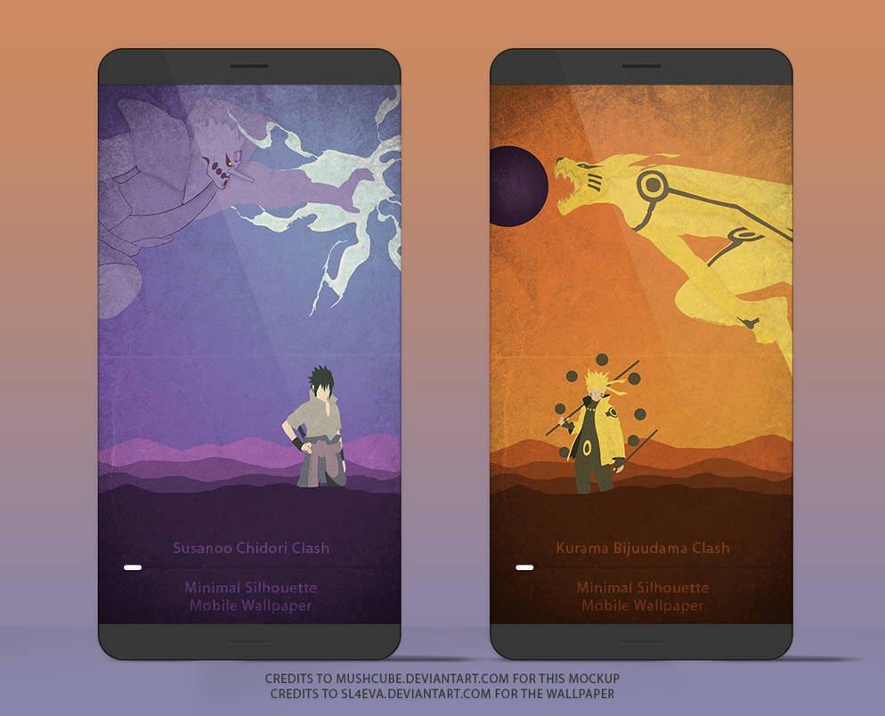 994x804 Kurama and Susanoo Minimal Mobile Wallpaper: Naruto