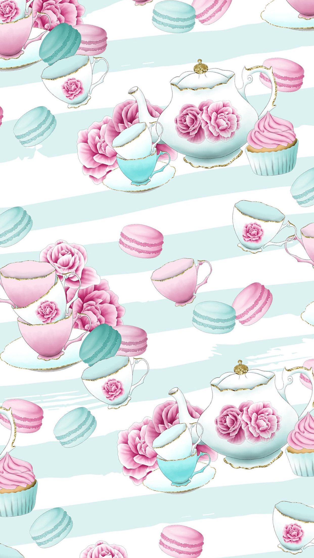 1242x2208 Planners. Cupcakes wallpaper, Tea art, Wallpaper background