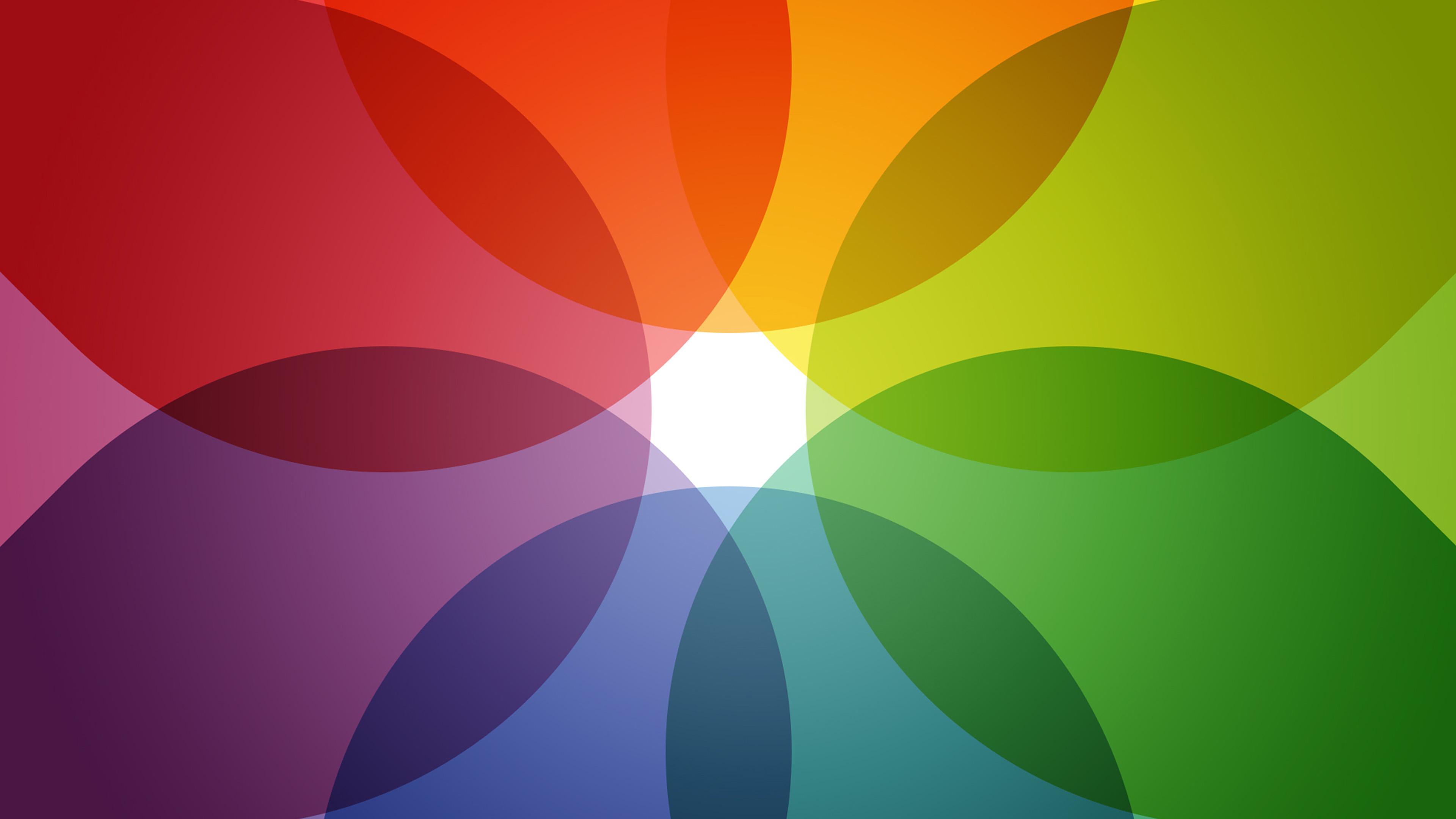 3840x2160 Rainbow Color Circle Pattern