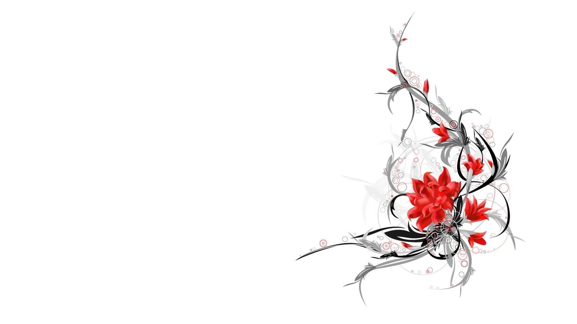 1920x1080 Red Black White Abstract