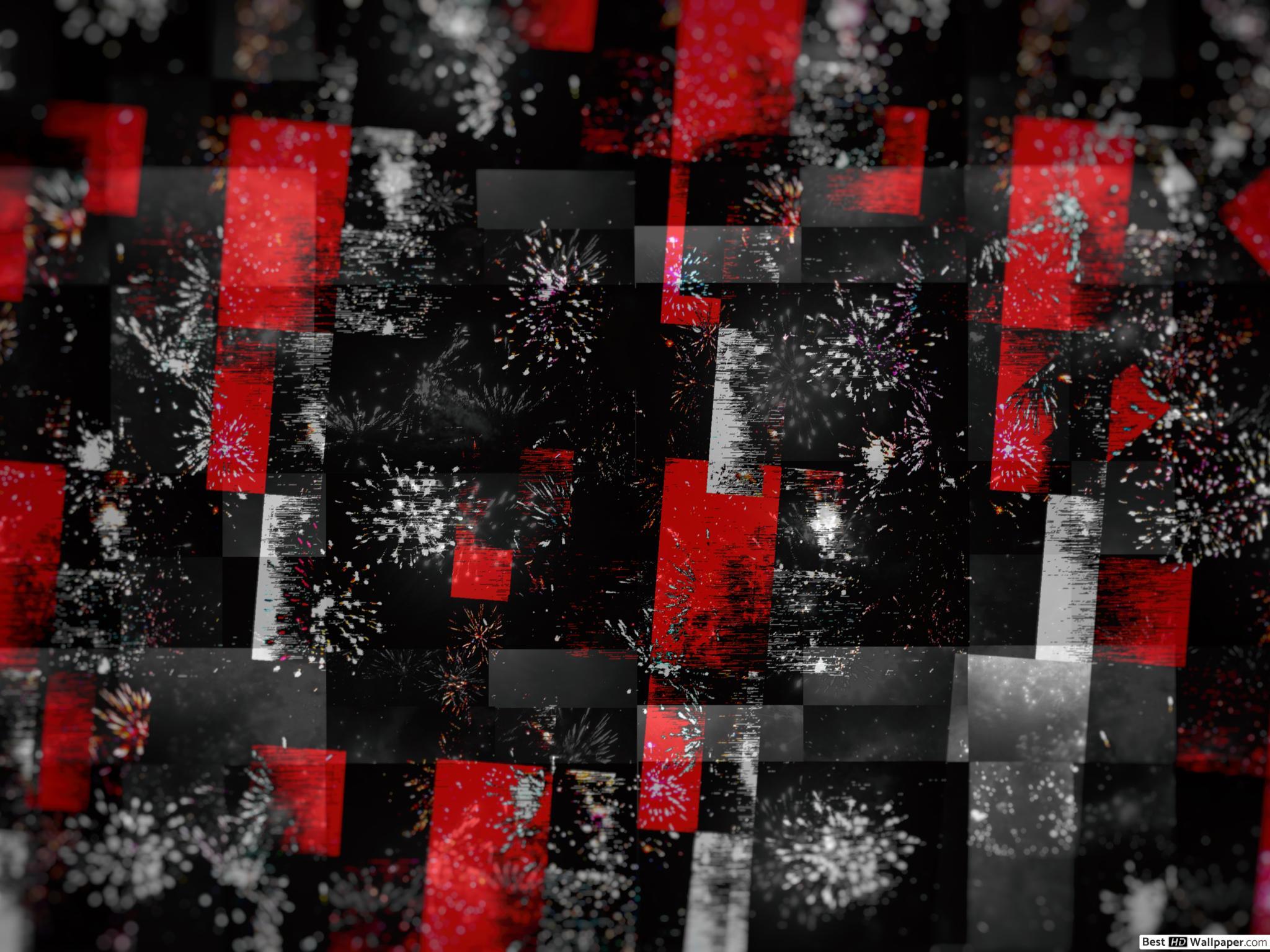 2048x1536 Red & black abstract HD wallpaper download