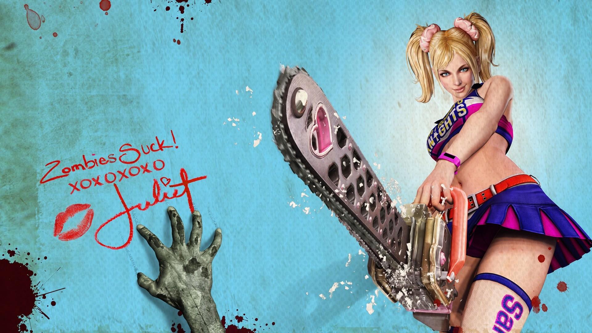 1920x1080 lollipop, Chainsaw, Dark, Horror, Blood, Blonde, , Babe, Zombie Wallpaper HD / Desktop and Mobile Background