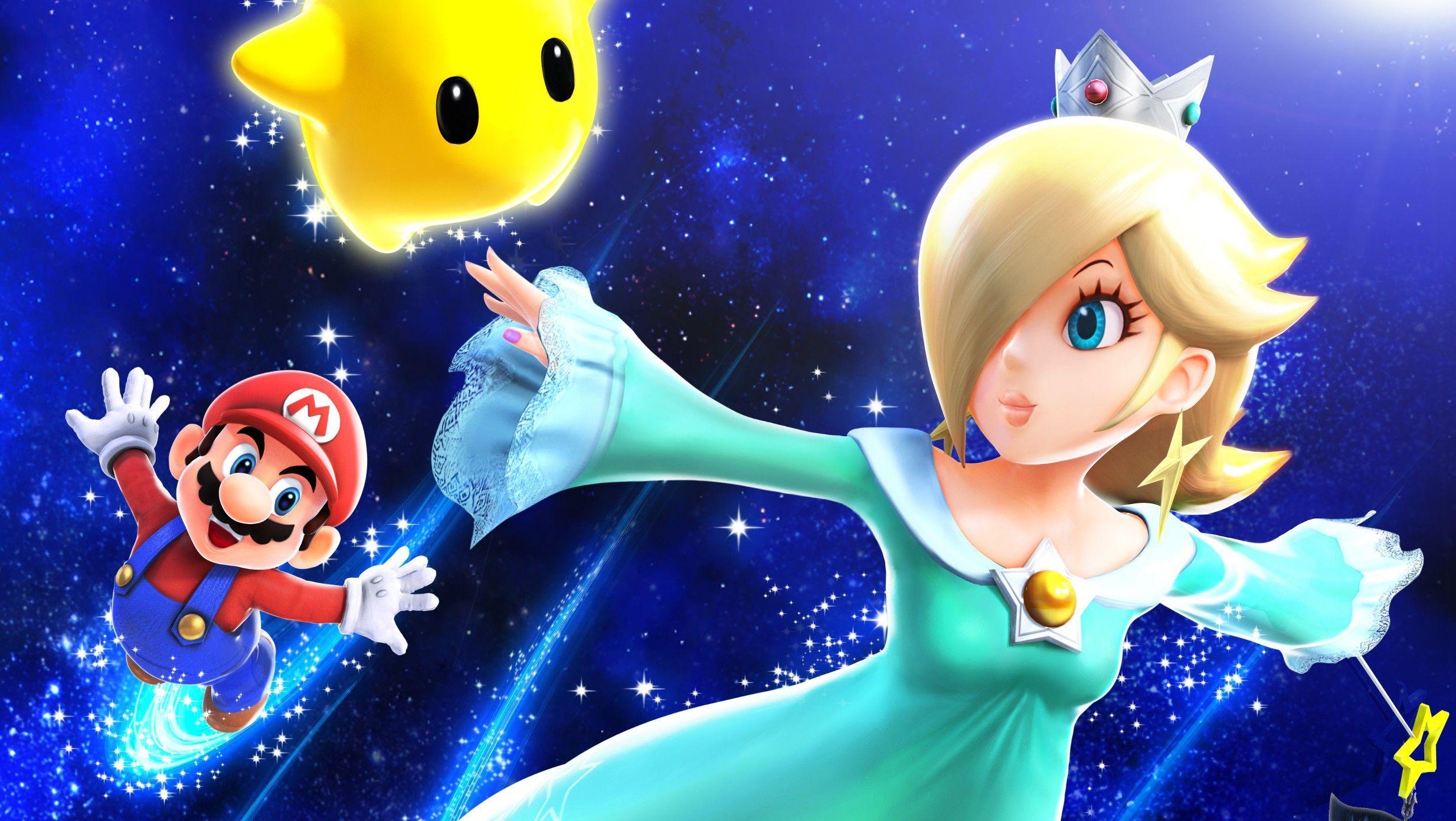 2467x1391 Super Mario Galaxy Rosalina Wallpaper