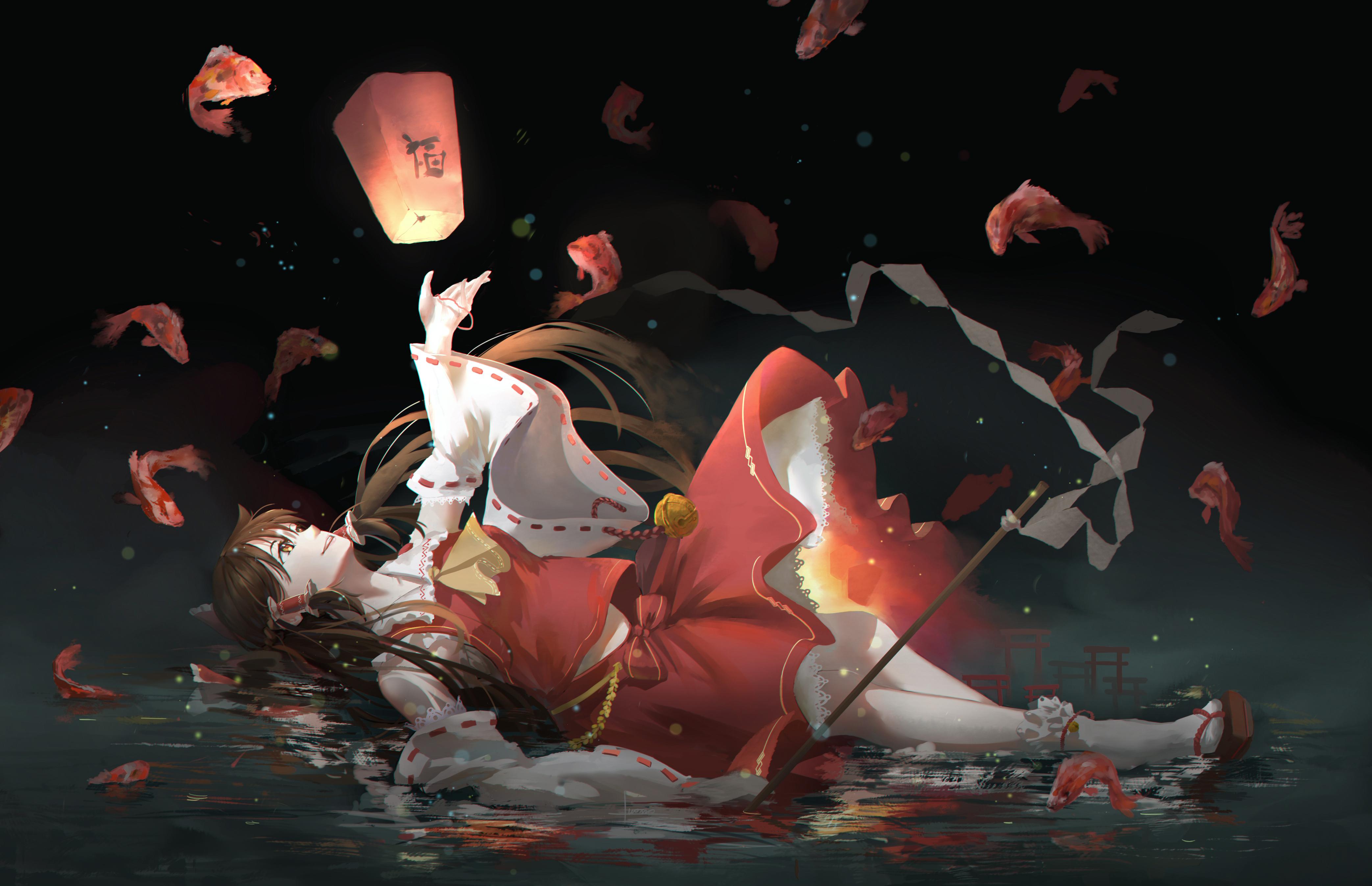 4172x2695 Reimu Hakurei HD Wallpaper and Background Image
