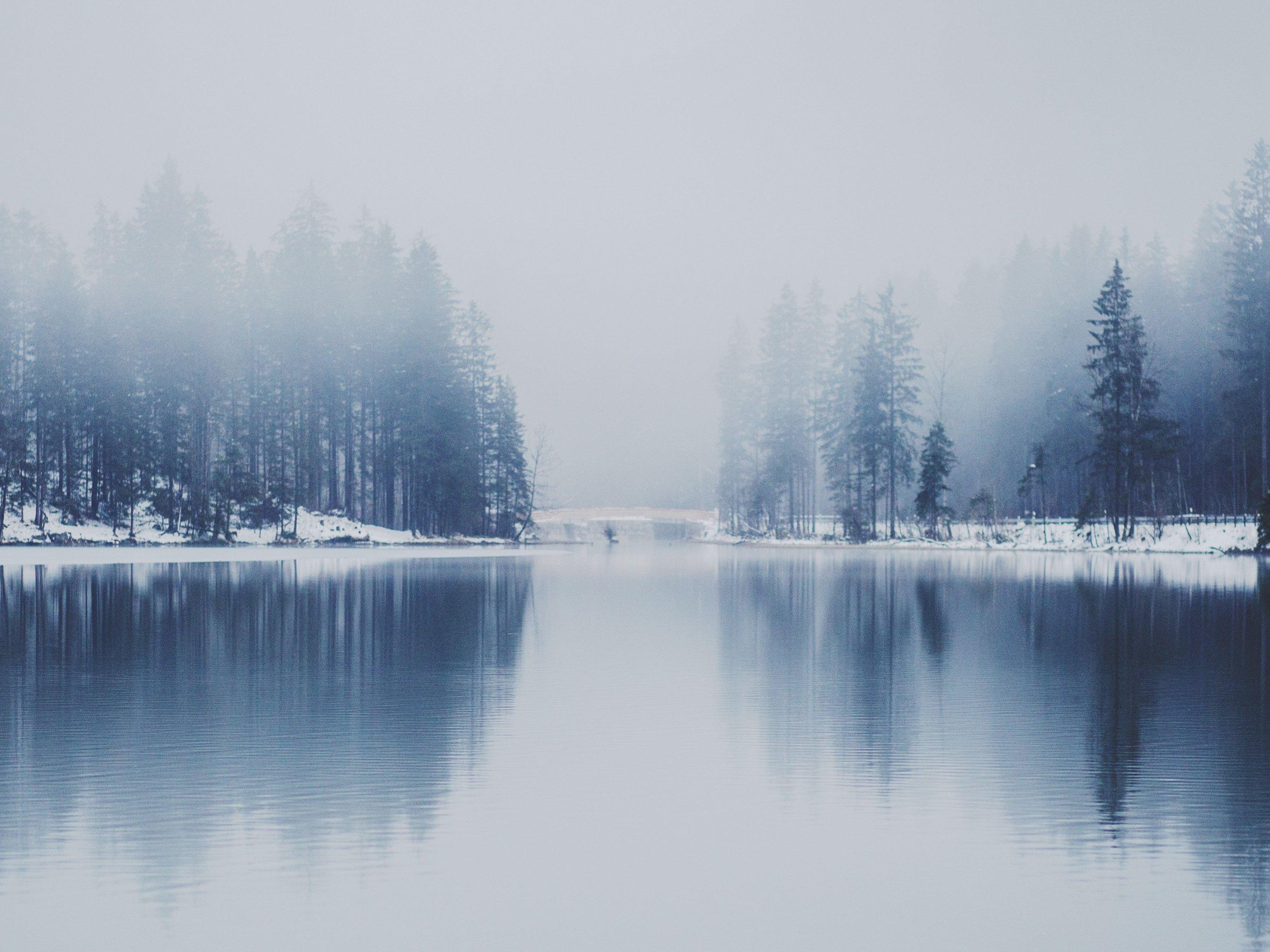 2732x2048 Misty Lake Wallpaper, Android & Desktop Background