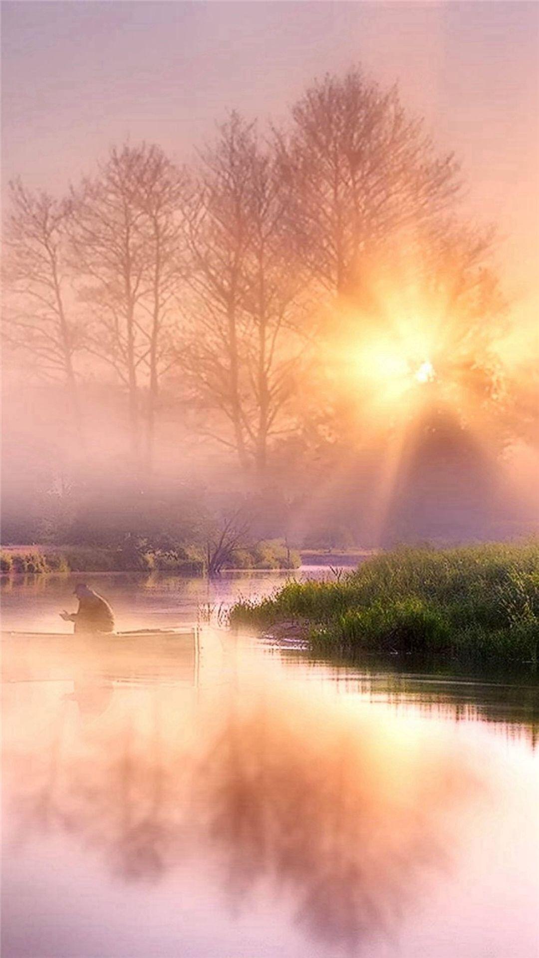 1080x1920 Morning Misty lake Pure Scenery iPhone 8 Wallpaper. Fotografia paisaje, Paisajes, Fotografia
