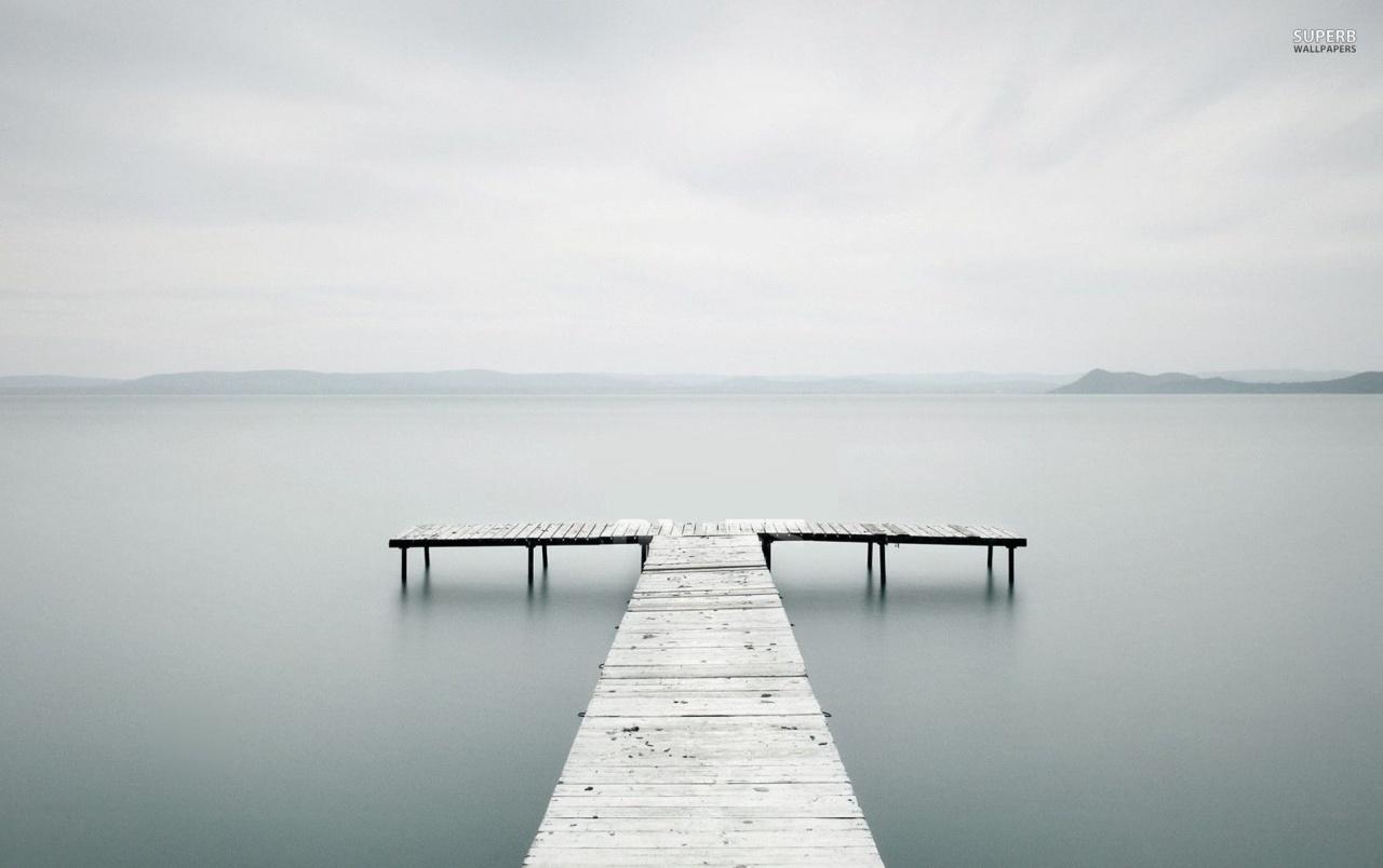 1280x804 Dock On A Misty Lake wallpaper. Dock On A Misty Lake