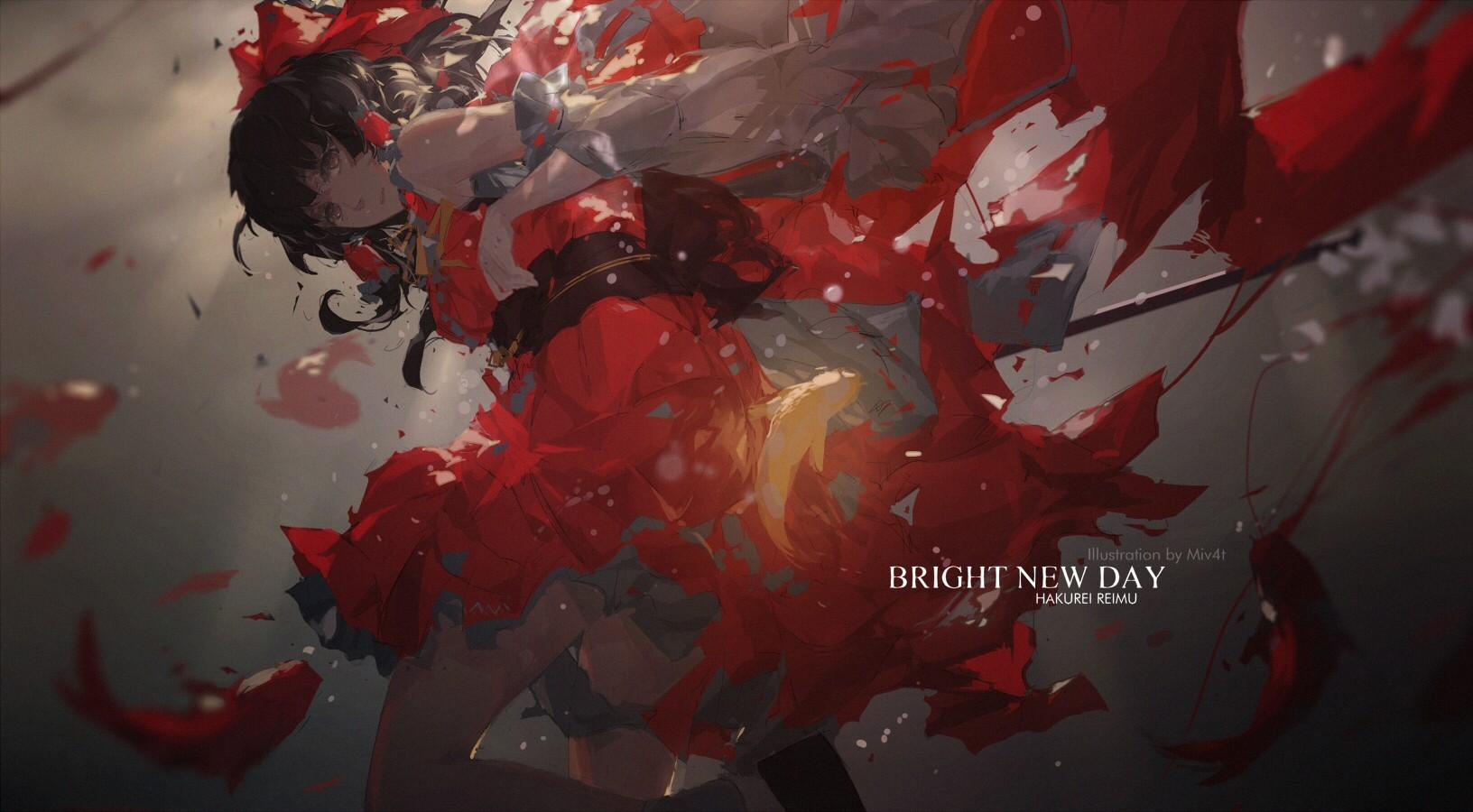 1632x900 1632x900 hakurei reimu touhou wallpaper