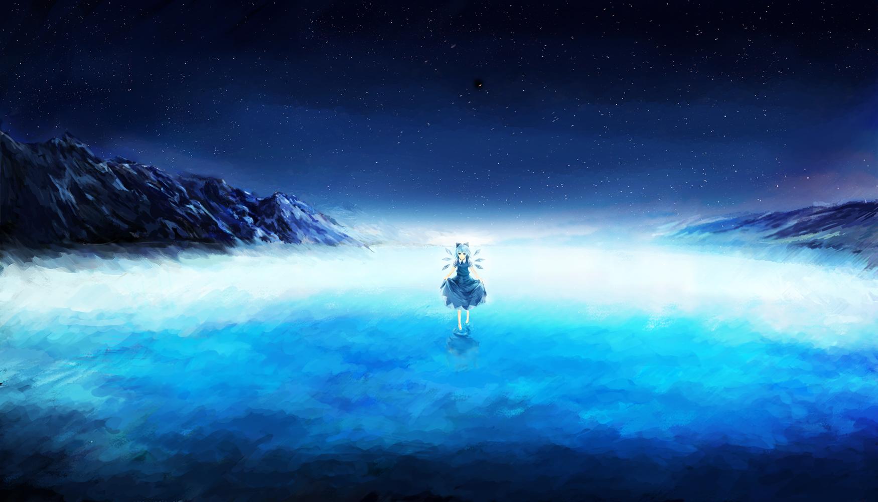 1750x1000 Cirno HD Wallpaper Background Wallpaper Misty Lake