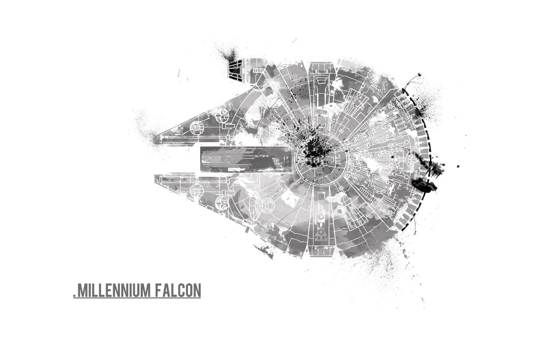 1920x1200 star wars millennium falcon artwork drawings