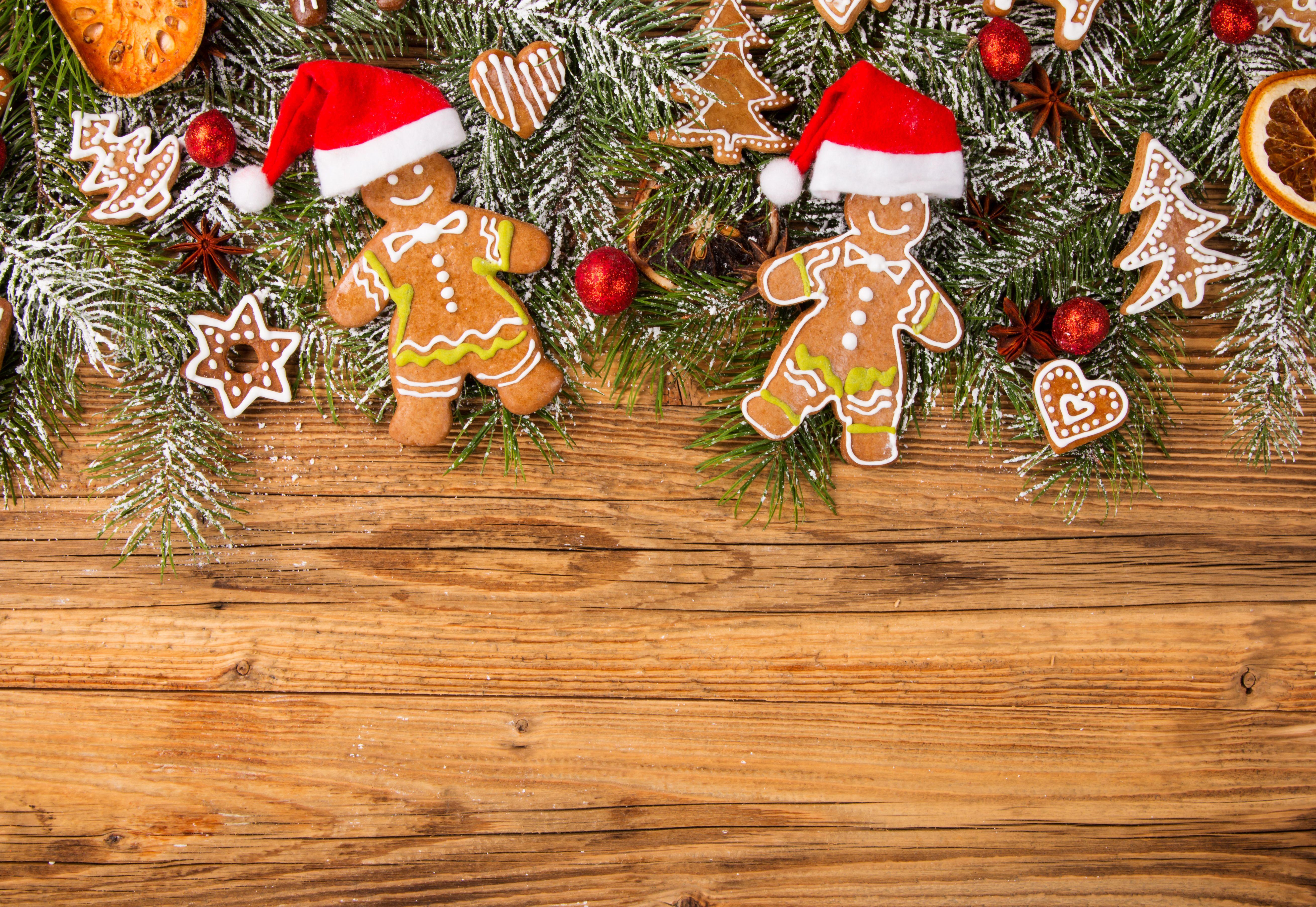 5240x3611 Desktop Wallpaper Christmas Food Cookies baking 5240x3611