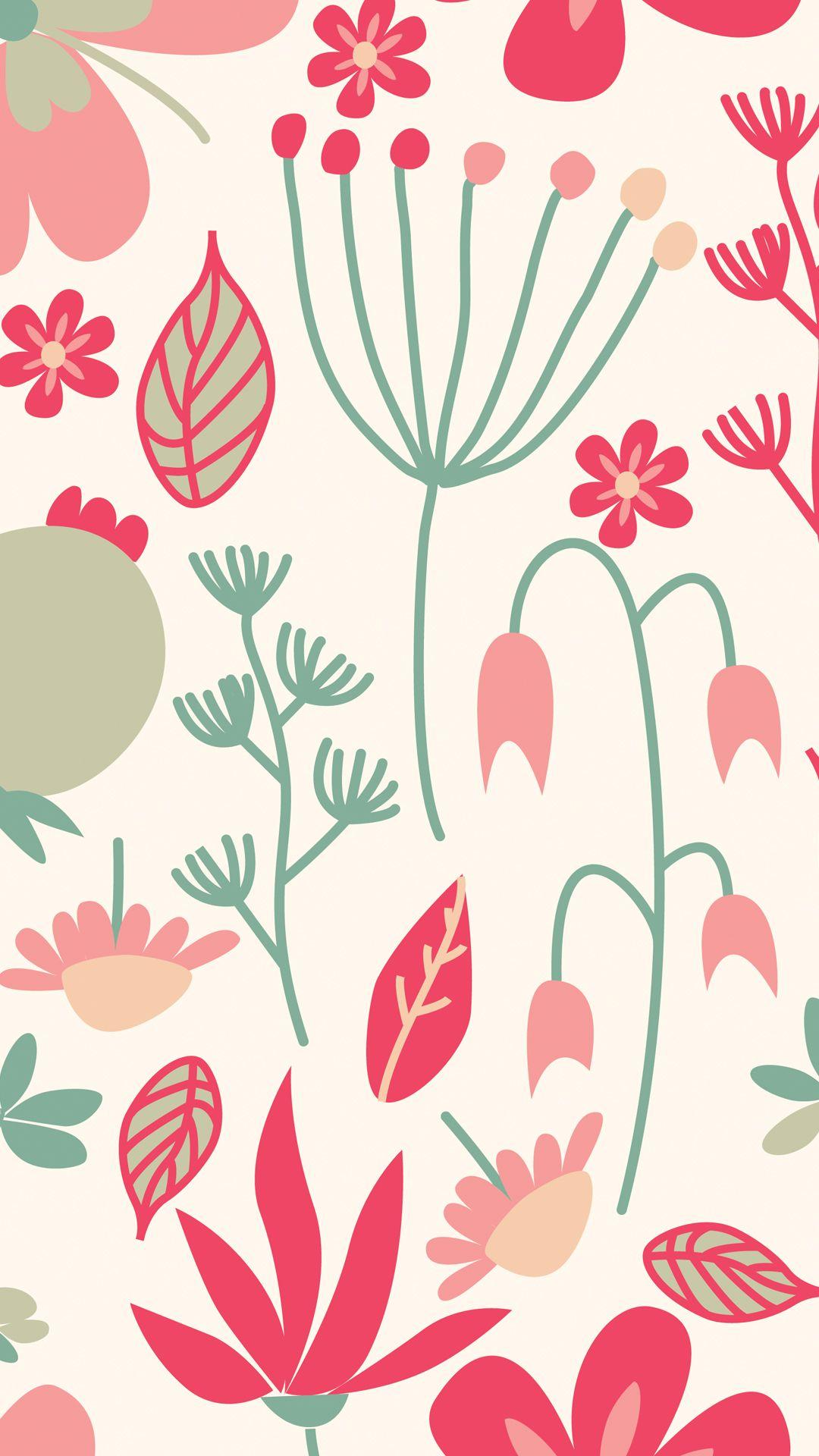 1080x1920 Vintage Flower Wallpaper