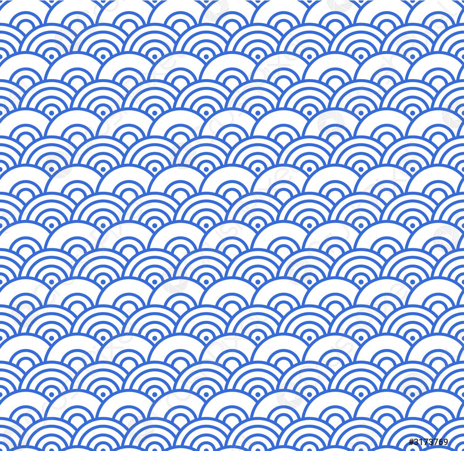 1500x1459 Seamless abstract blue wave pattern japanese tradition style Fabric texture vector 3173769
