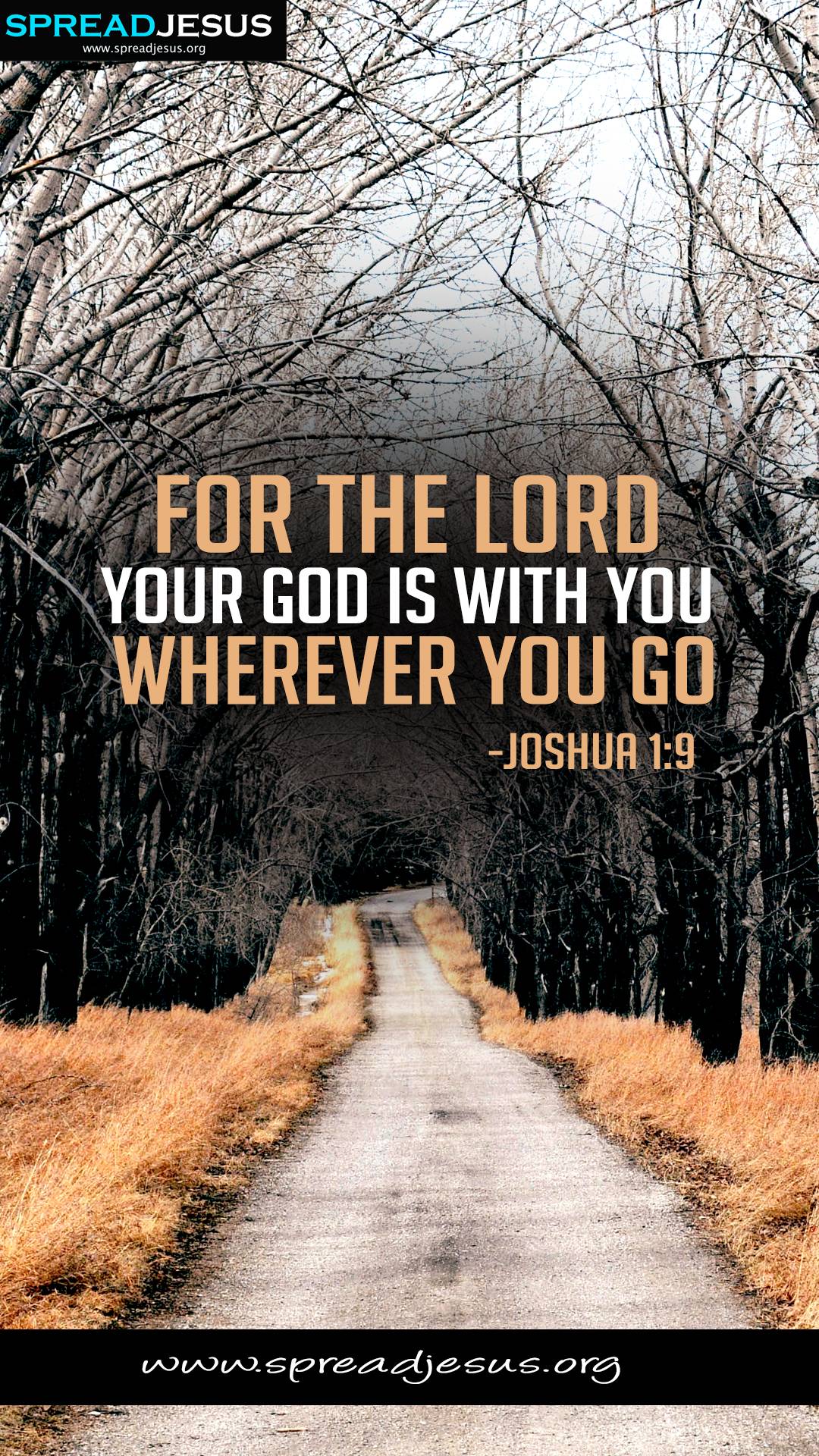 1080x1920 Bible Quotes Mobile Wallpaper Joshua 1:9