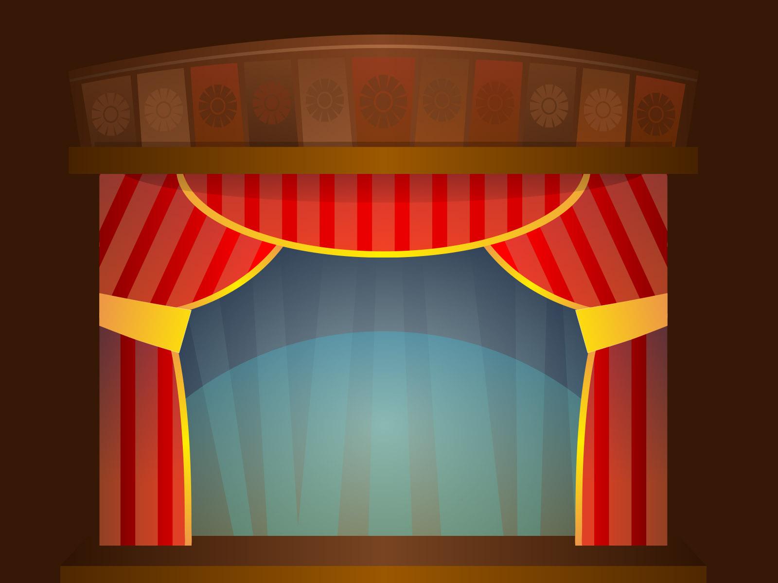 1600x1200 Theatre Stage Template PPT Background and Templates
