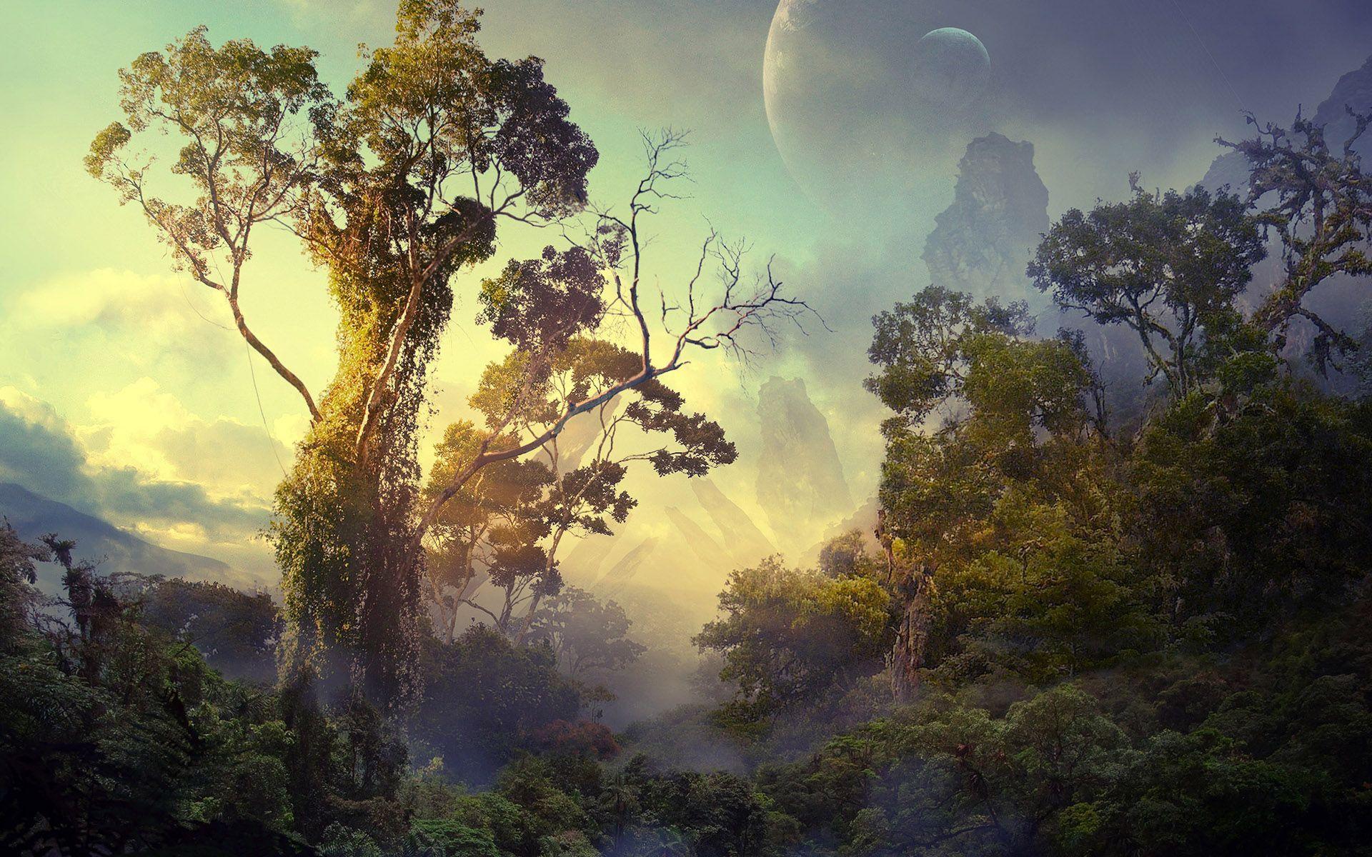 1920x1200 Resultado de imagen para paisajes avatar. Avatar fan art, Landscape wallpaper, Matte painting