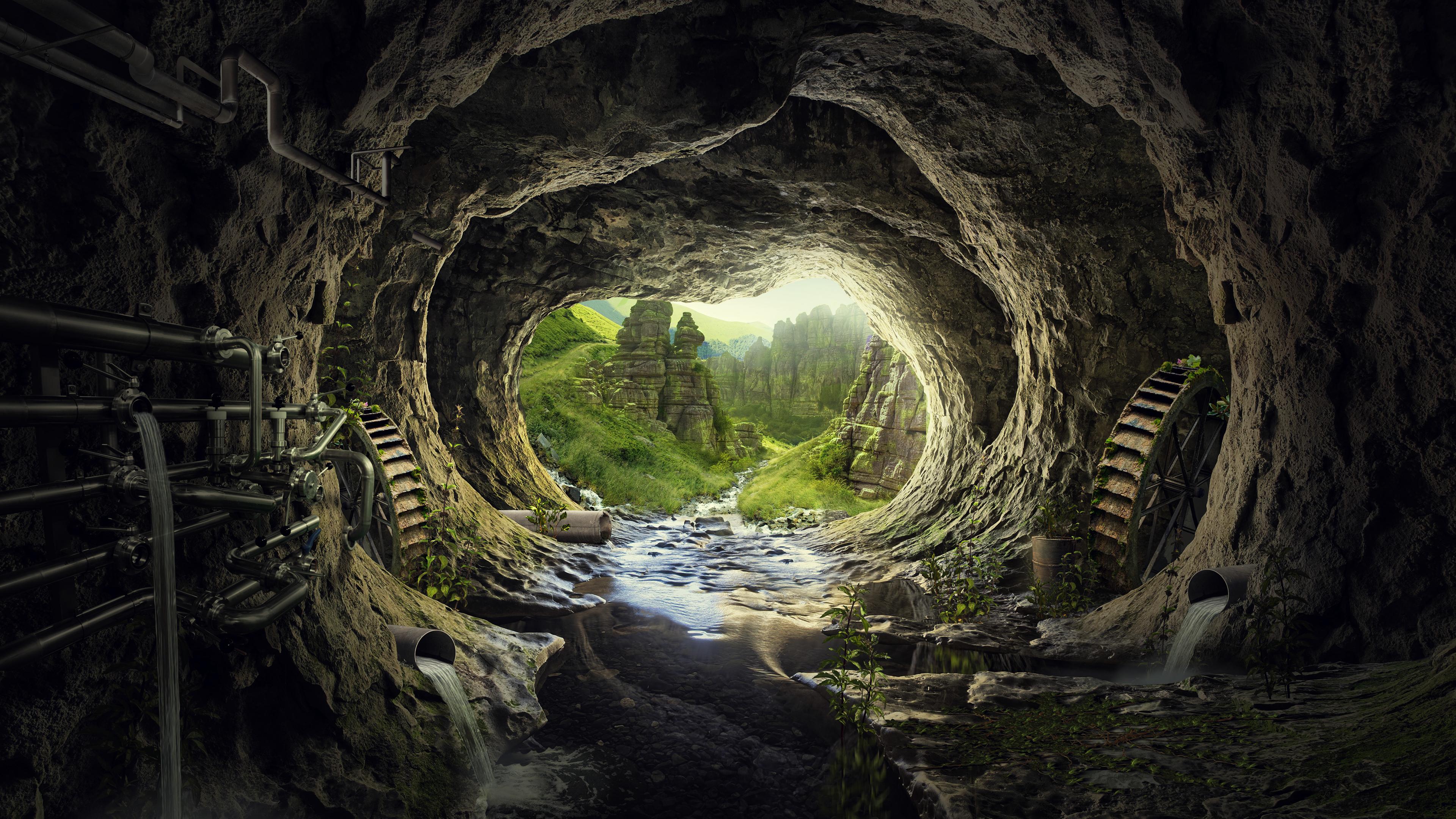 3840x2160 #Pandora, #Tunnel, #Fantasy, K. Mocah HD Wallpaper