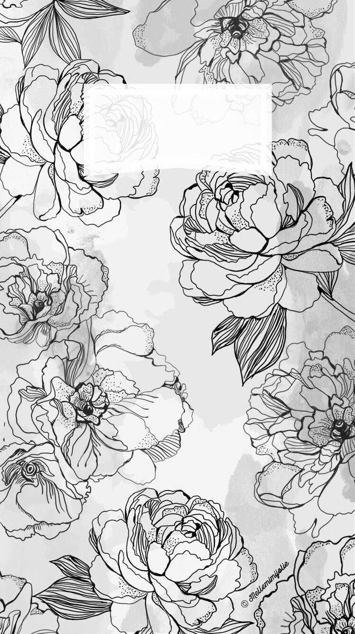 Black and White Flower Art Wallpapers - Top Free Black and White Flower Art  Backgrounds - WallpaperAccess